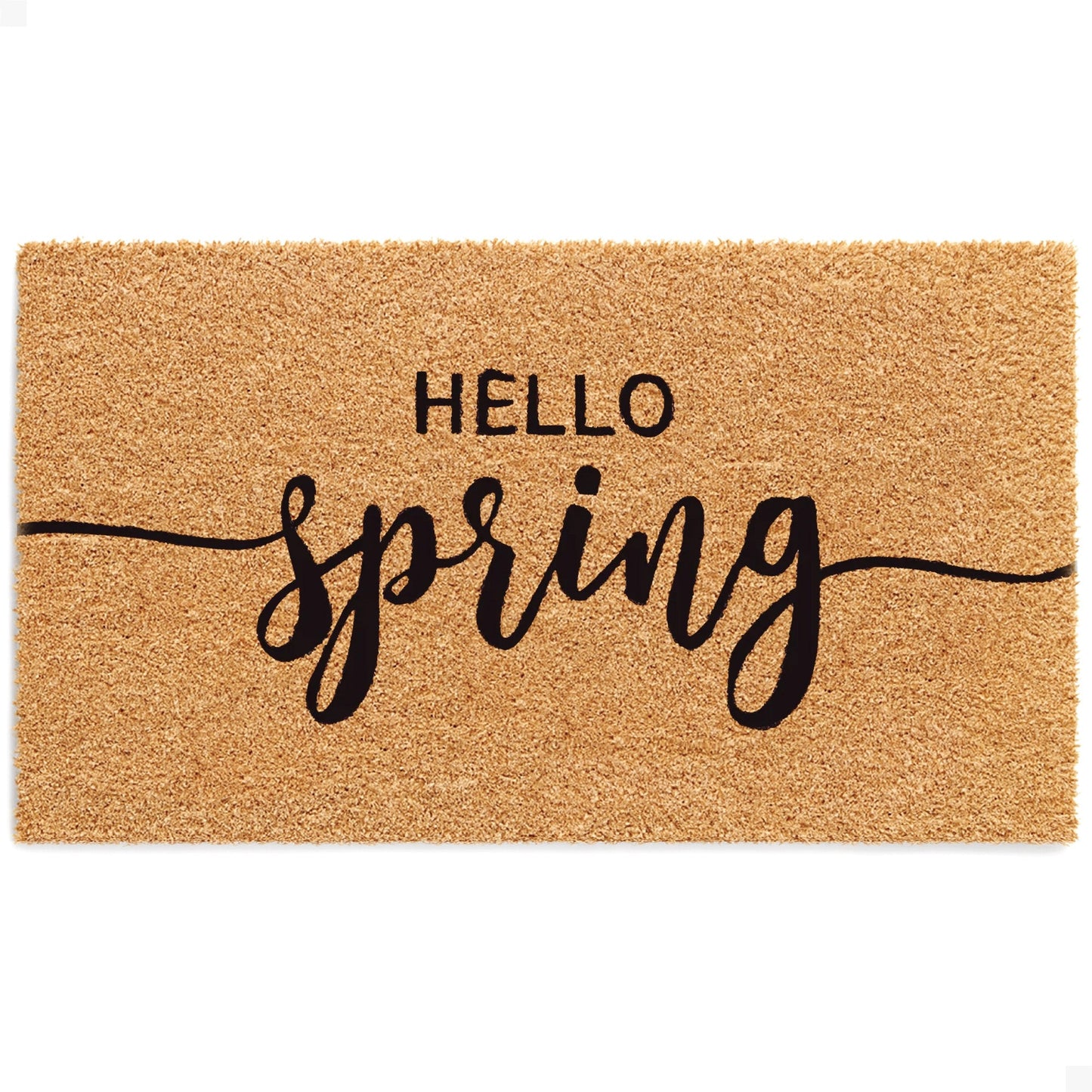Hello Spring Natural Coir Doormat