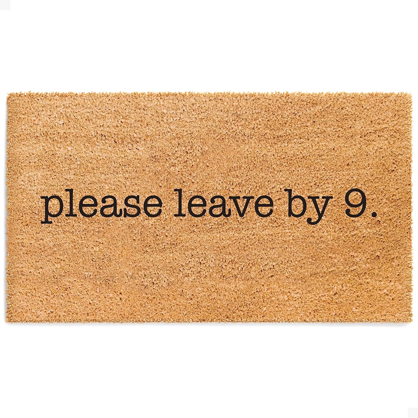Goodbye at 9 Natural Coir Doormat