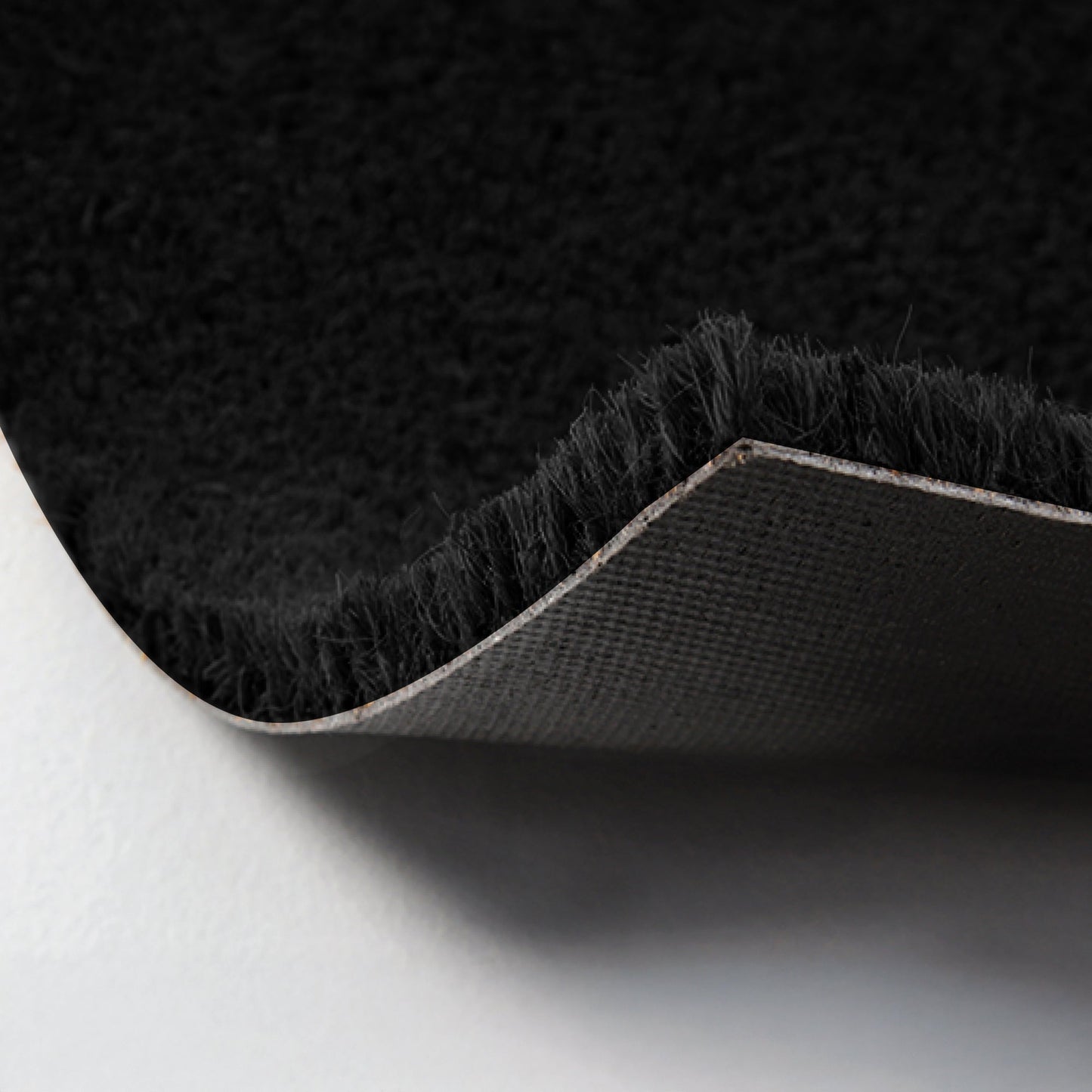 hello - Black Natural Coir Doormat