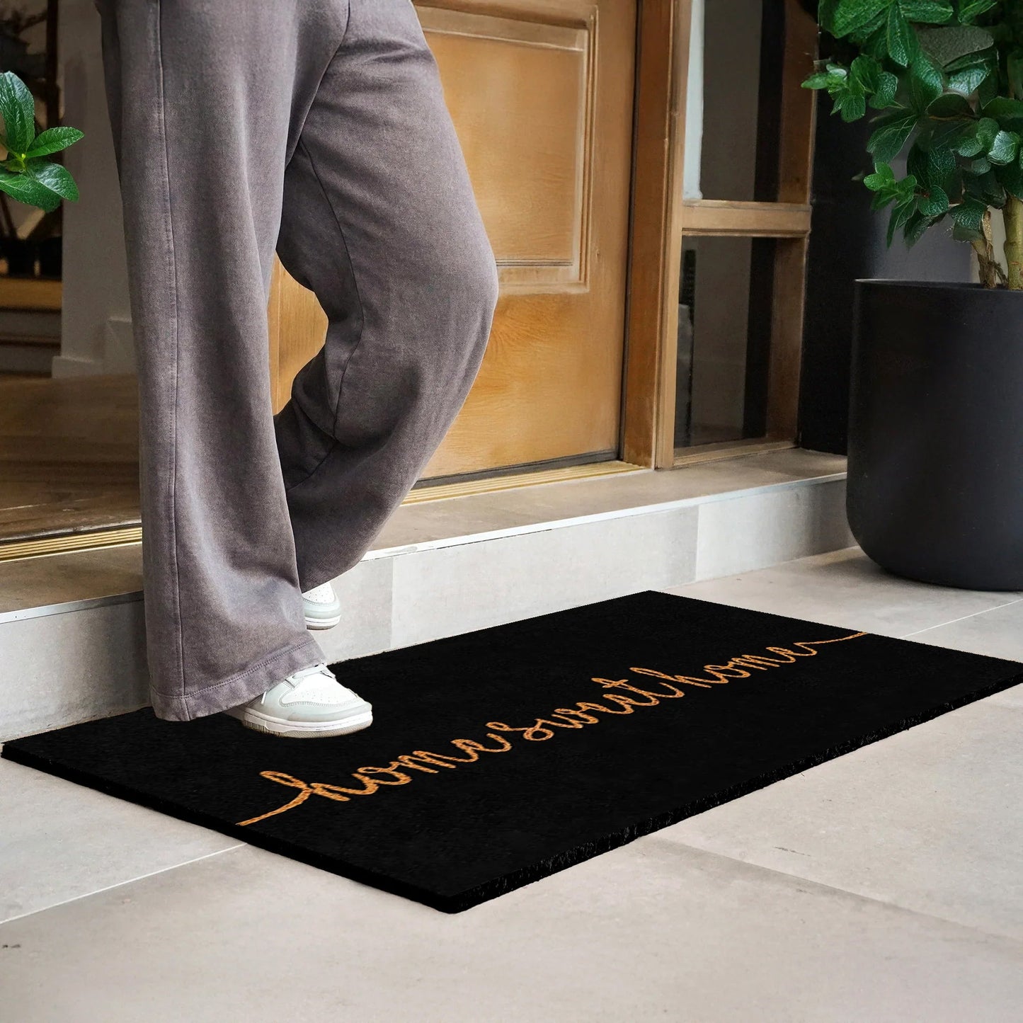 Rustic Greet Natural Coir Doormat - 24x48