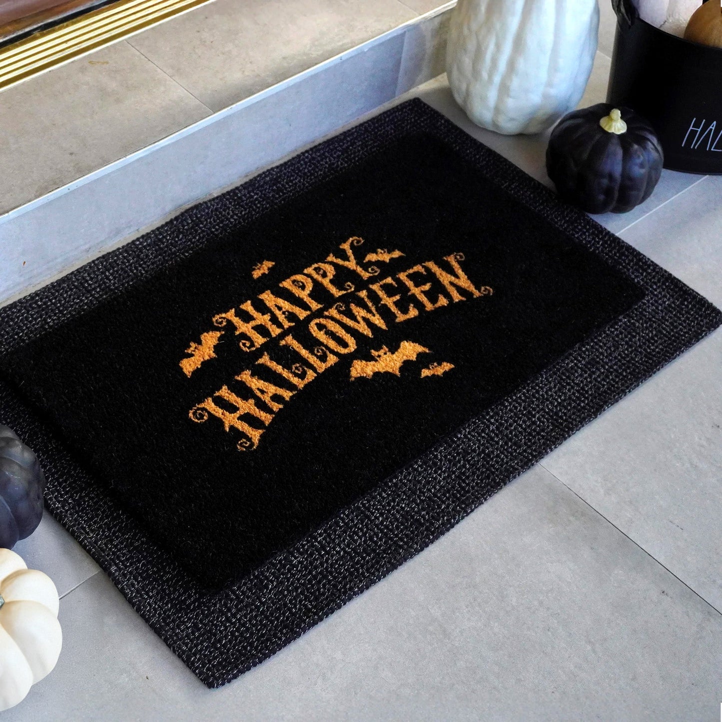 Festive Fright Natural Coir Doormat