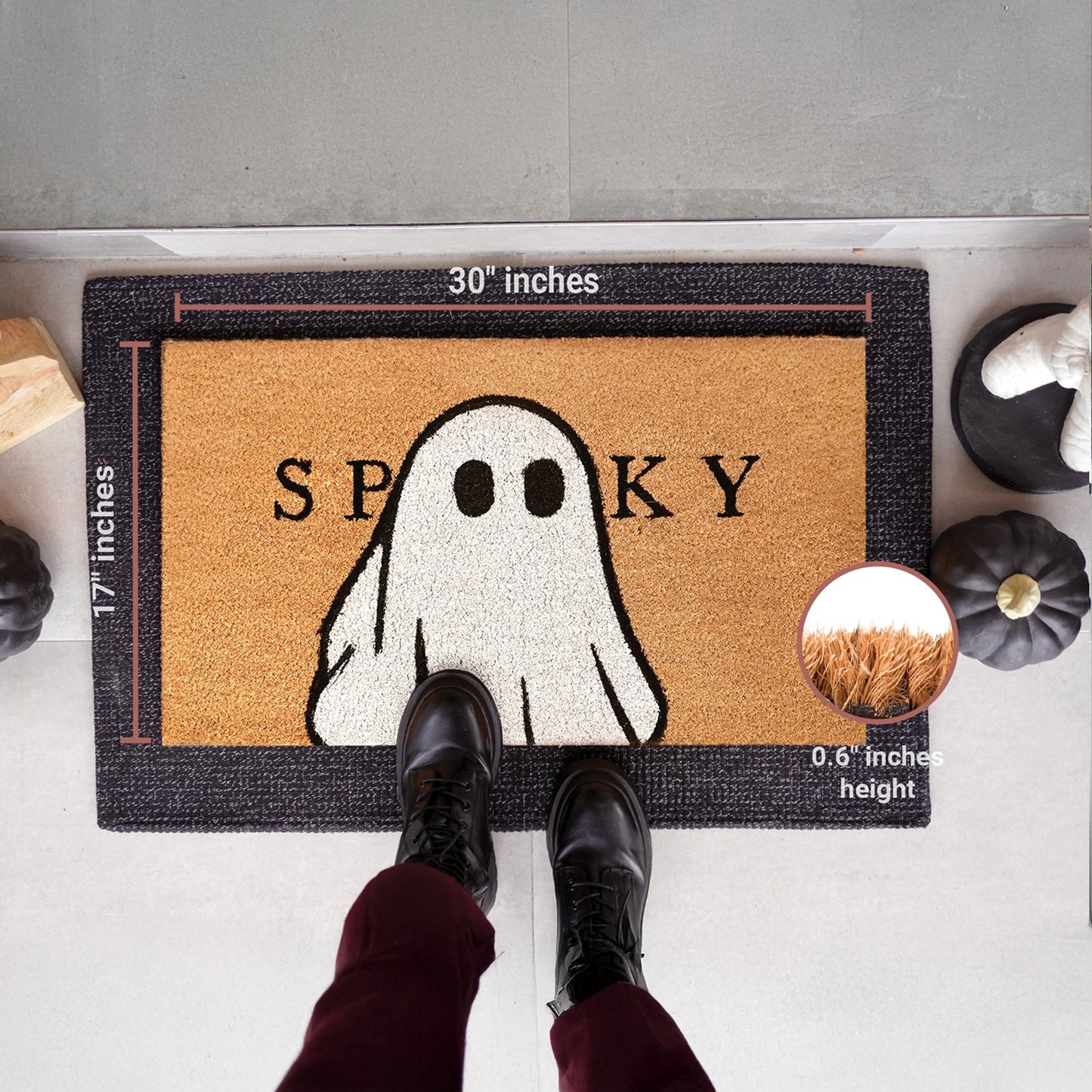Spooky Natural Coir Doormat