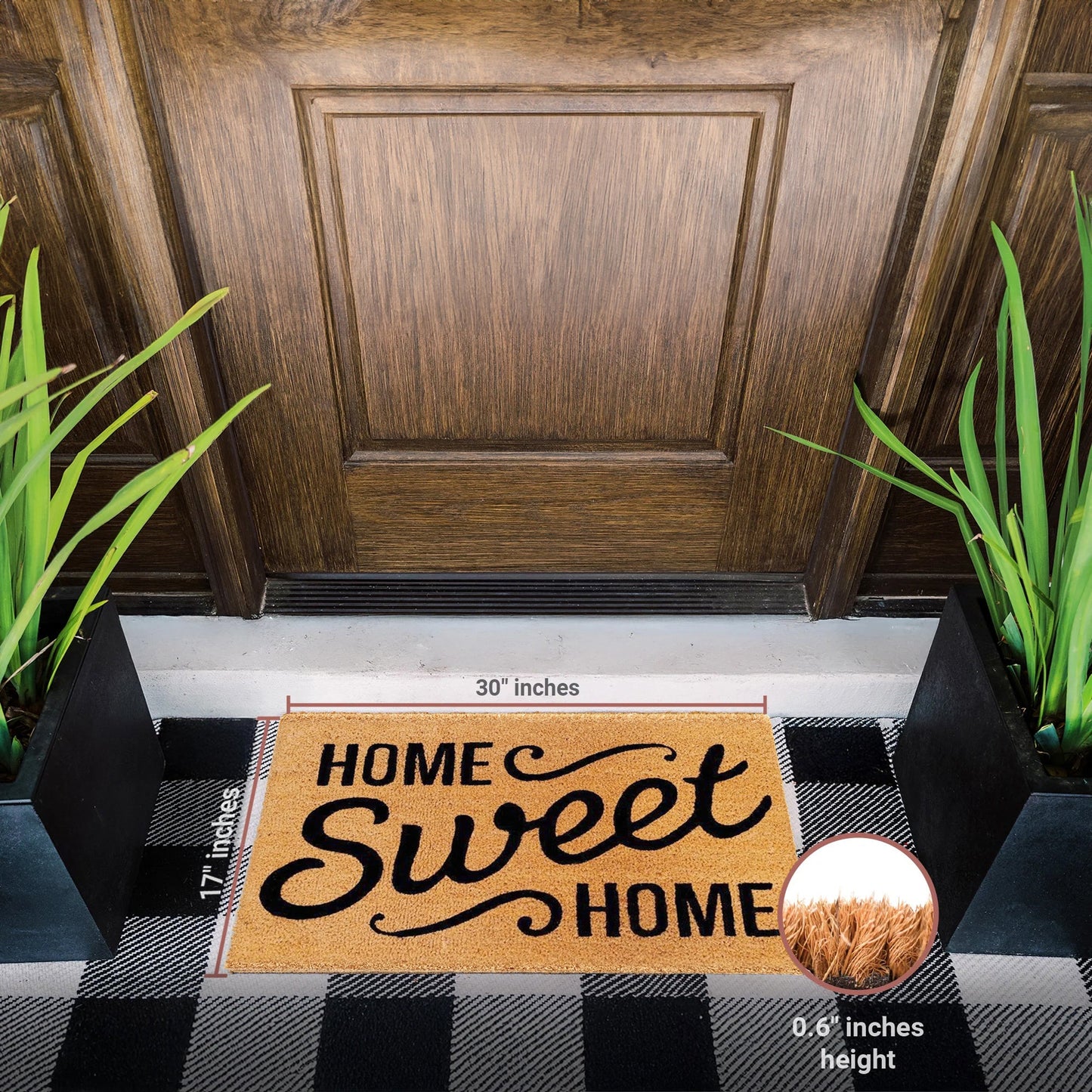 Home Sweet Home Natural Coir Doormat