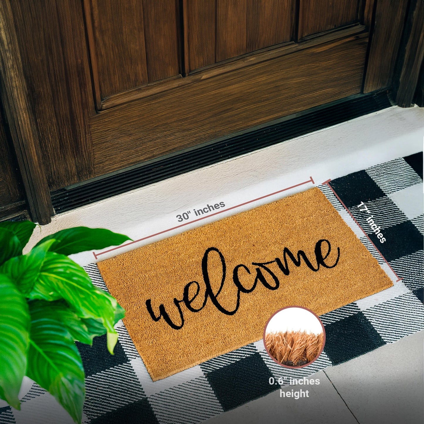 Welcome Natural Coir Doormat