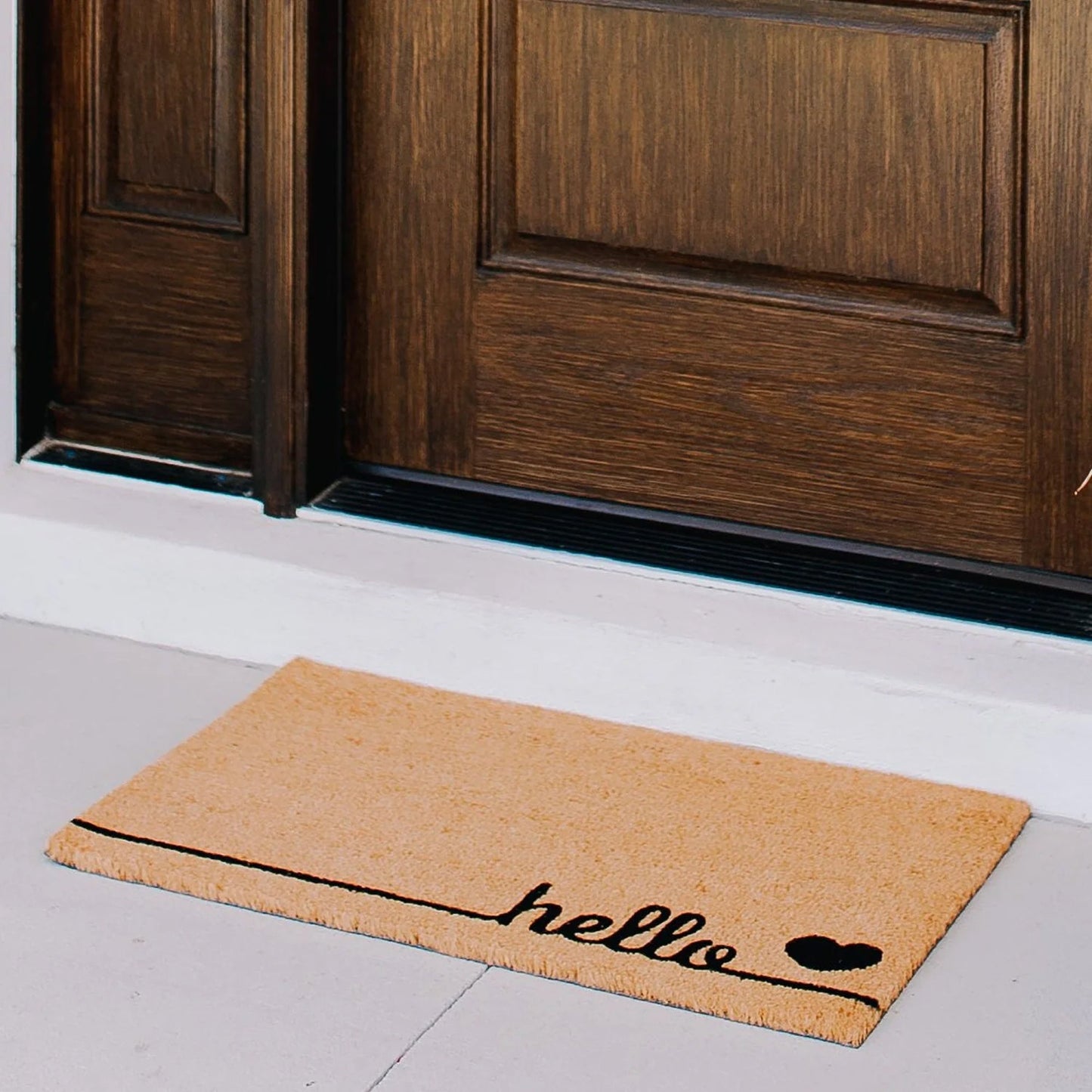 hello love Natural Coir Doormat