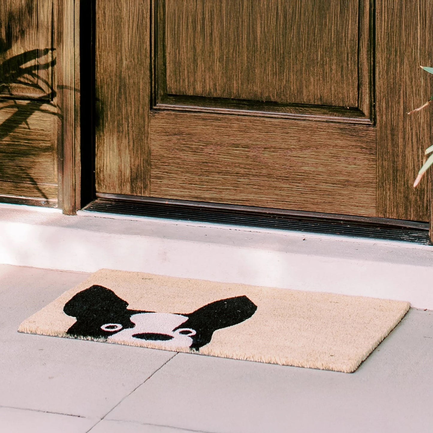 French Bulldog Natural Coir Doormat