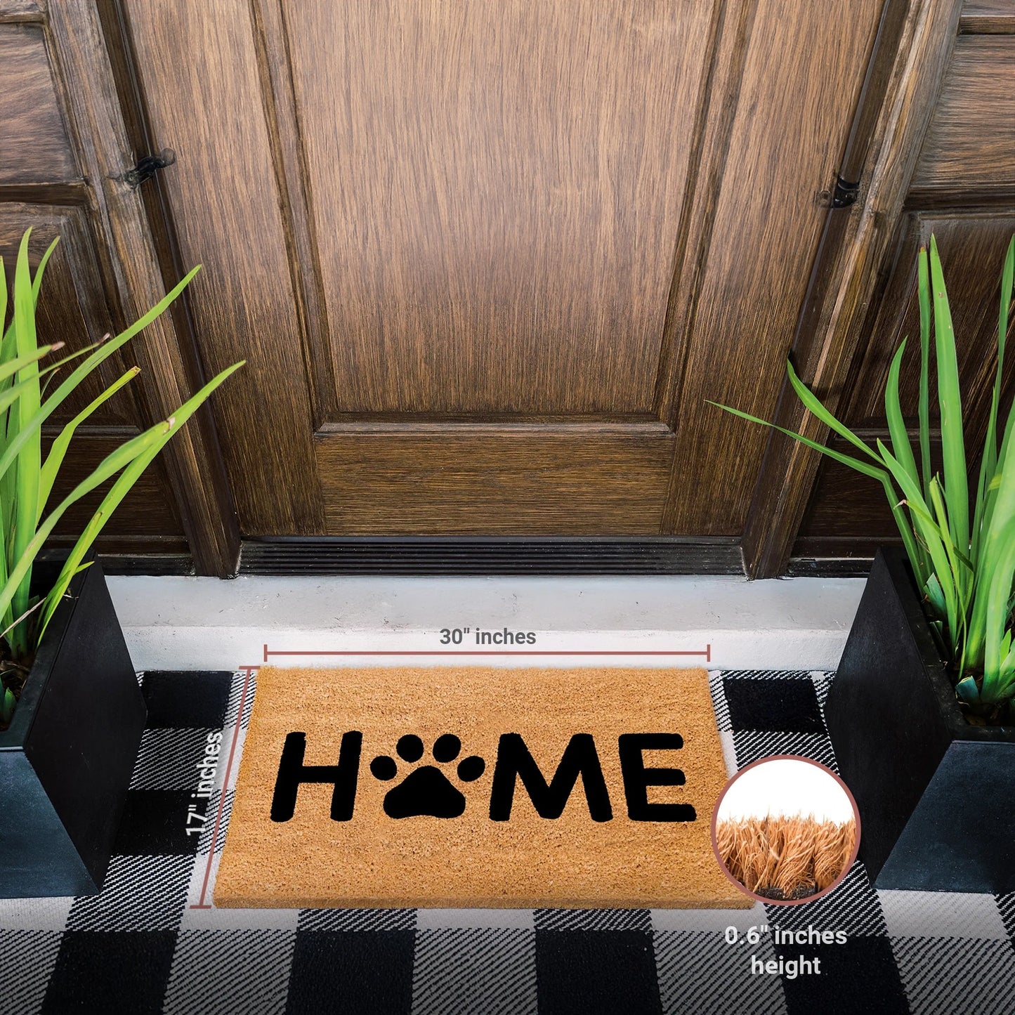 Pawfect Home Natural Coir Doormat