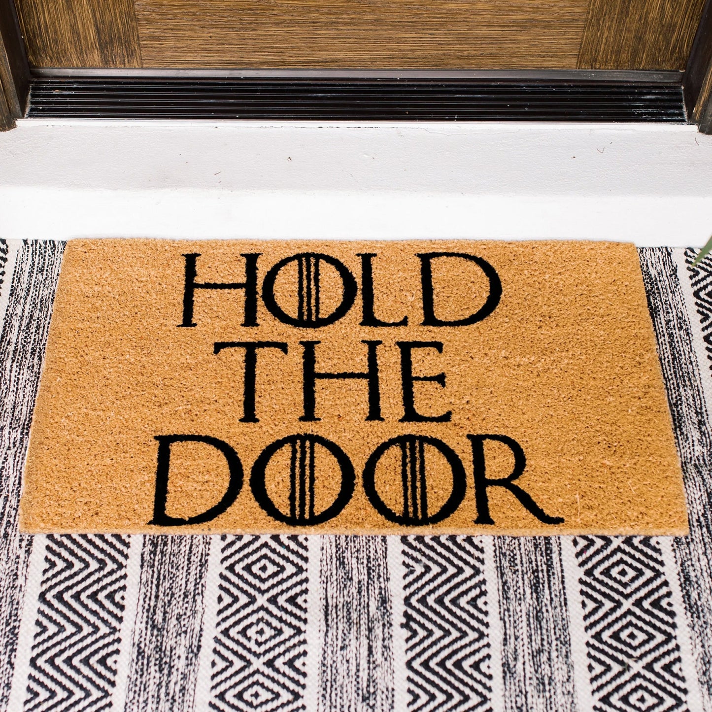 Hold the Door Natural Coir Doormat