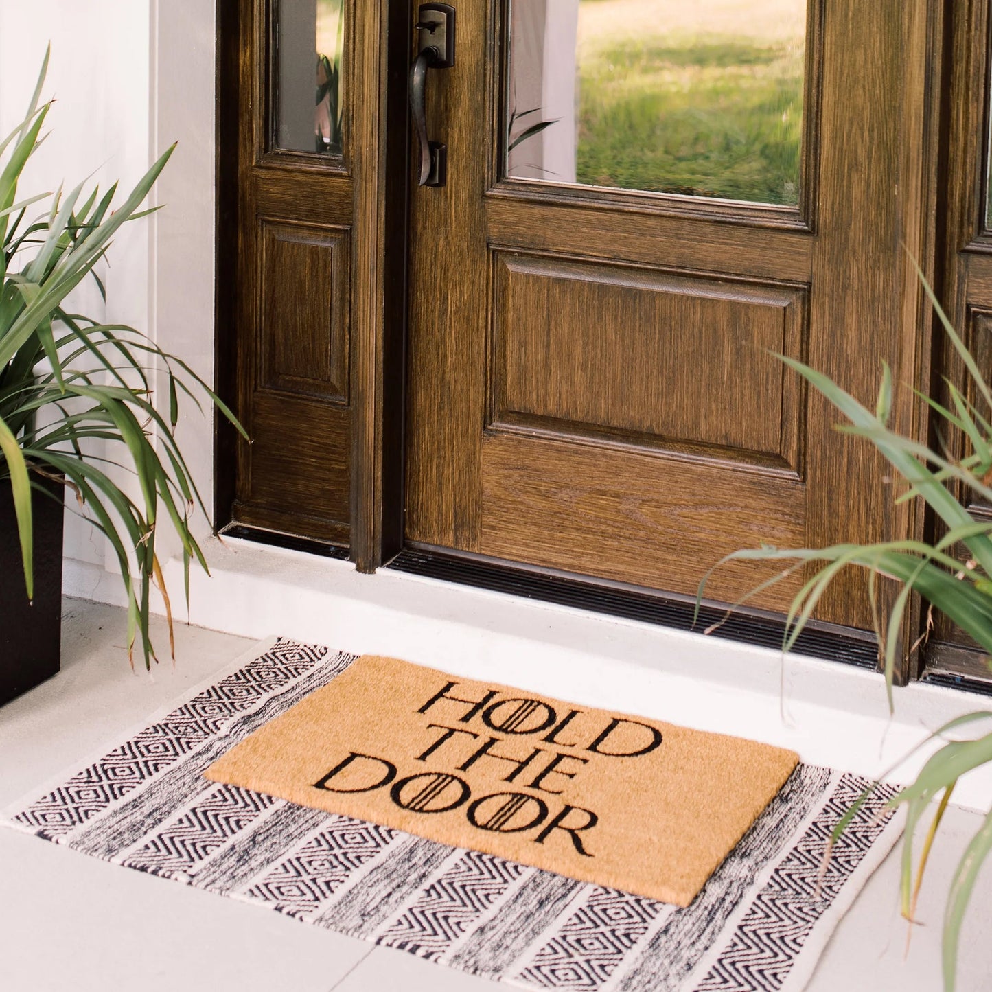 Hold the Door Natural Coir Doormat