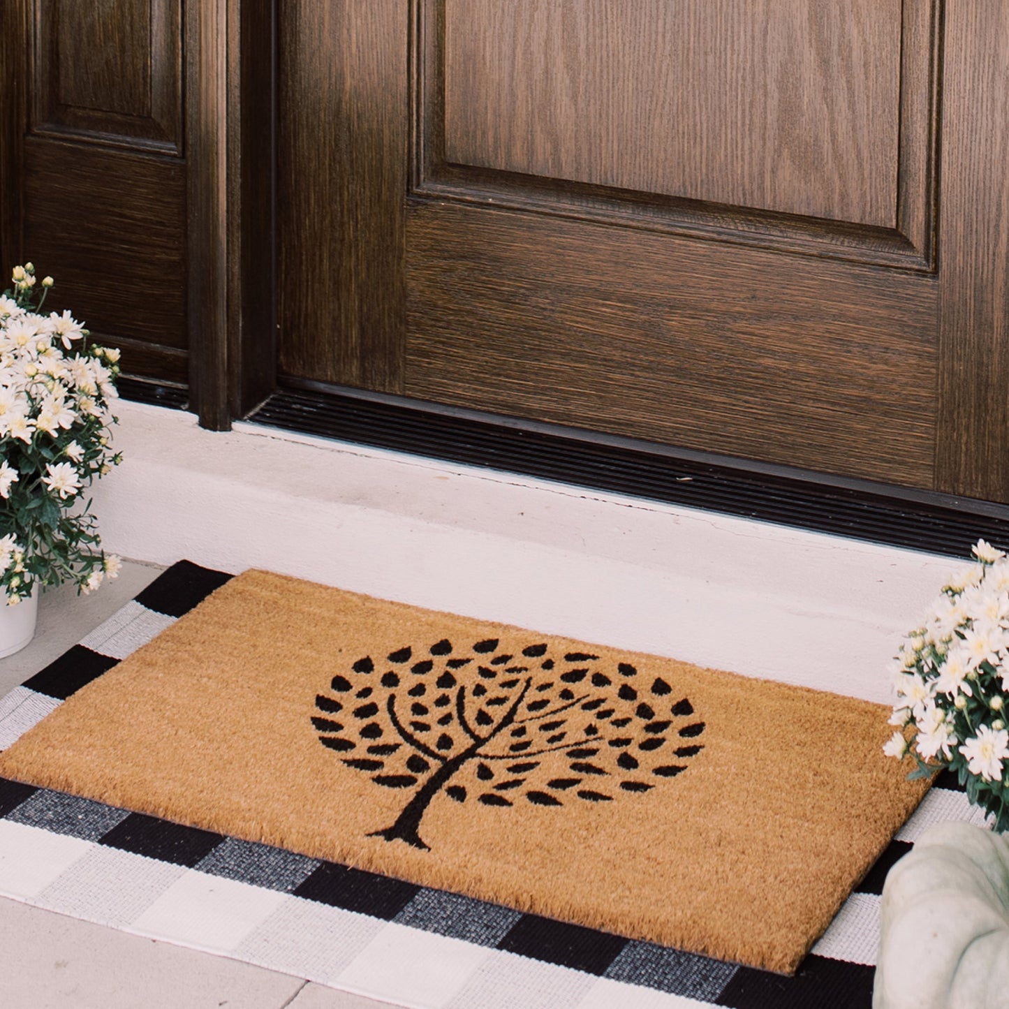 Tree of Life Natural Coir Doormat