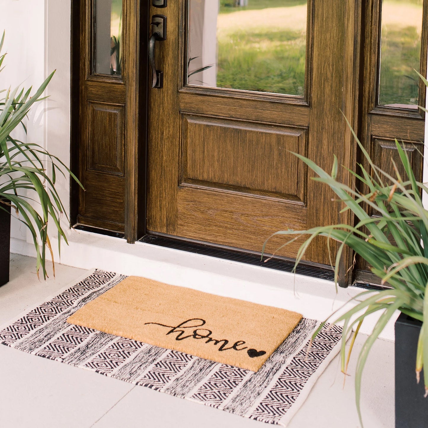 Heart and Home Natural Coir Doormat