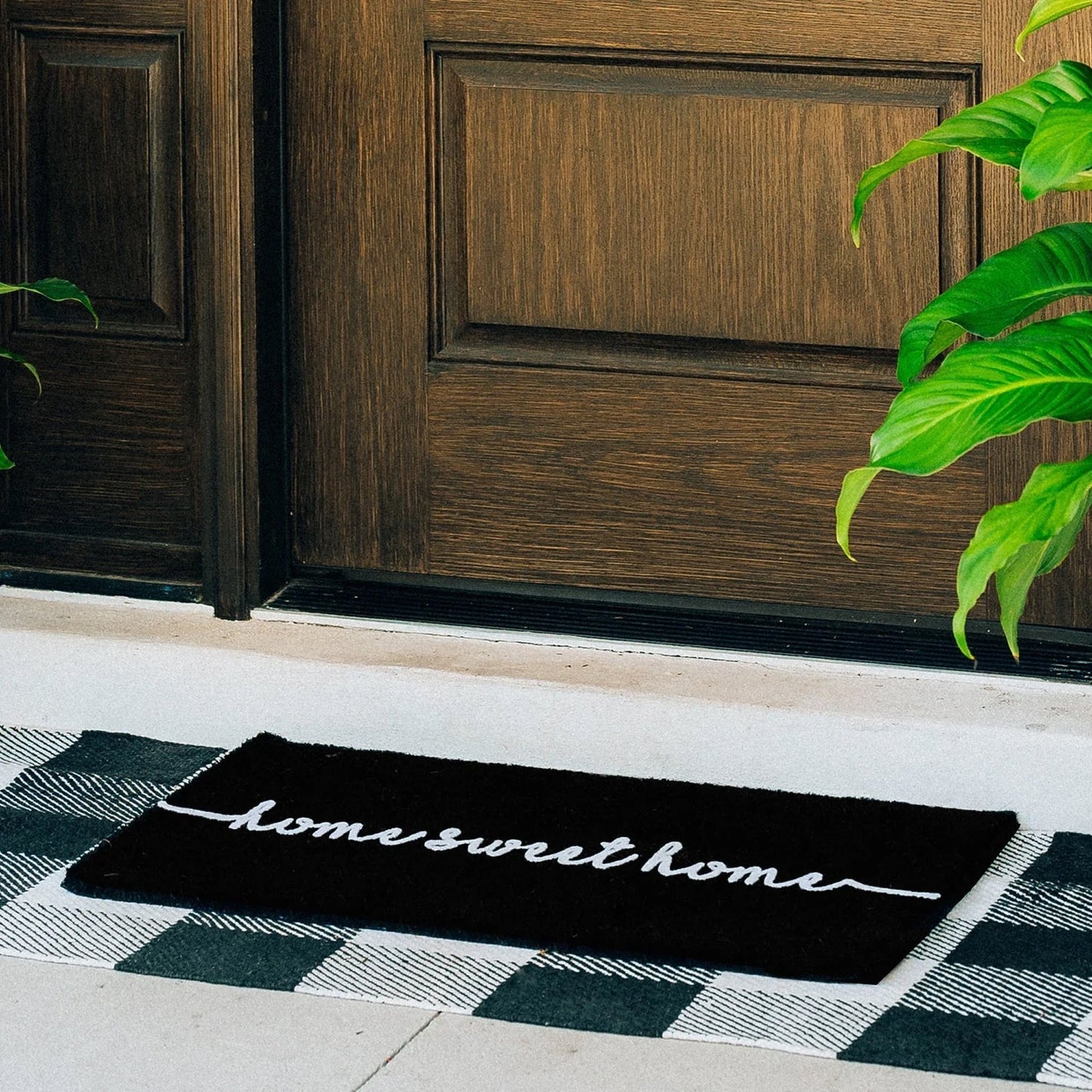 Bliss in Black Natural Coir Doormat