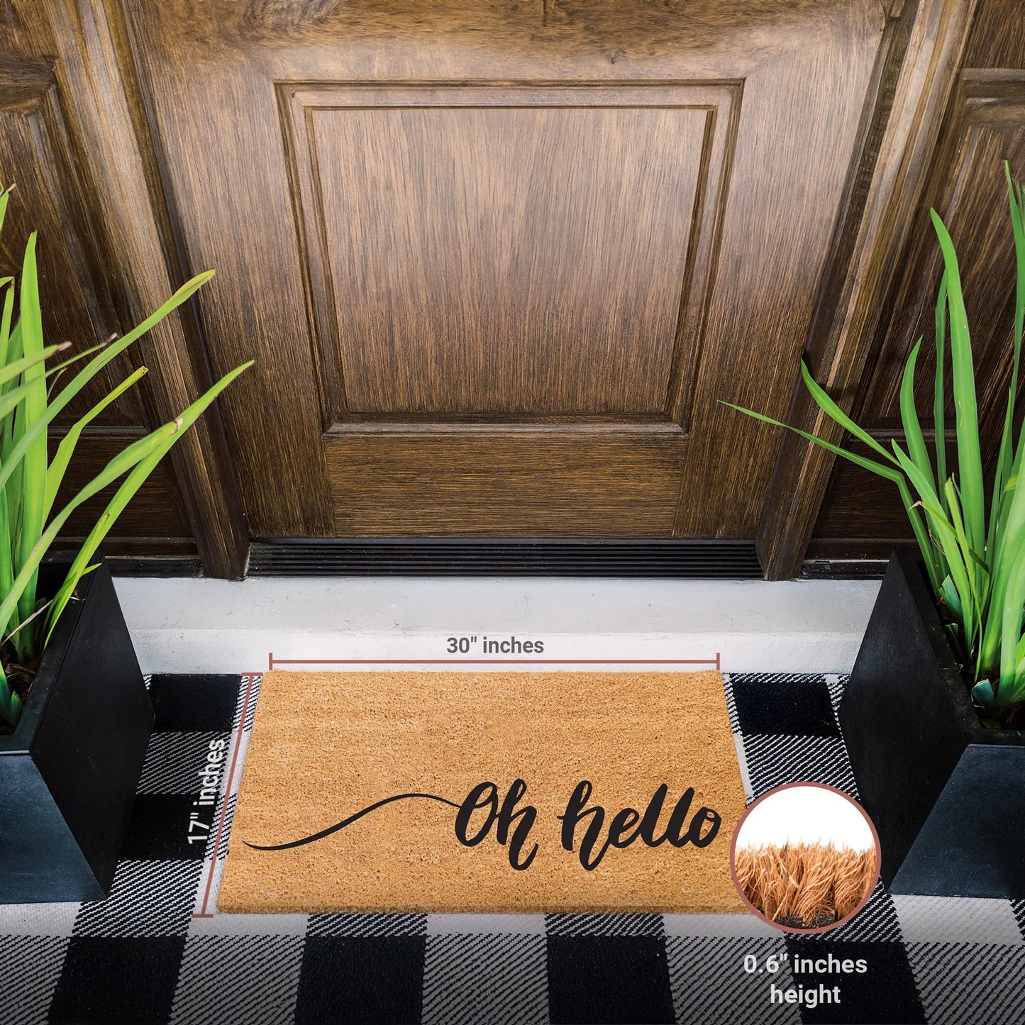 Oh hello Natural Coir Doormat