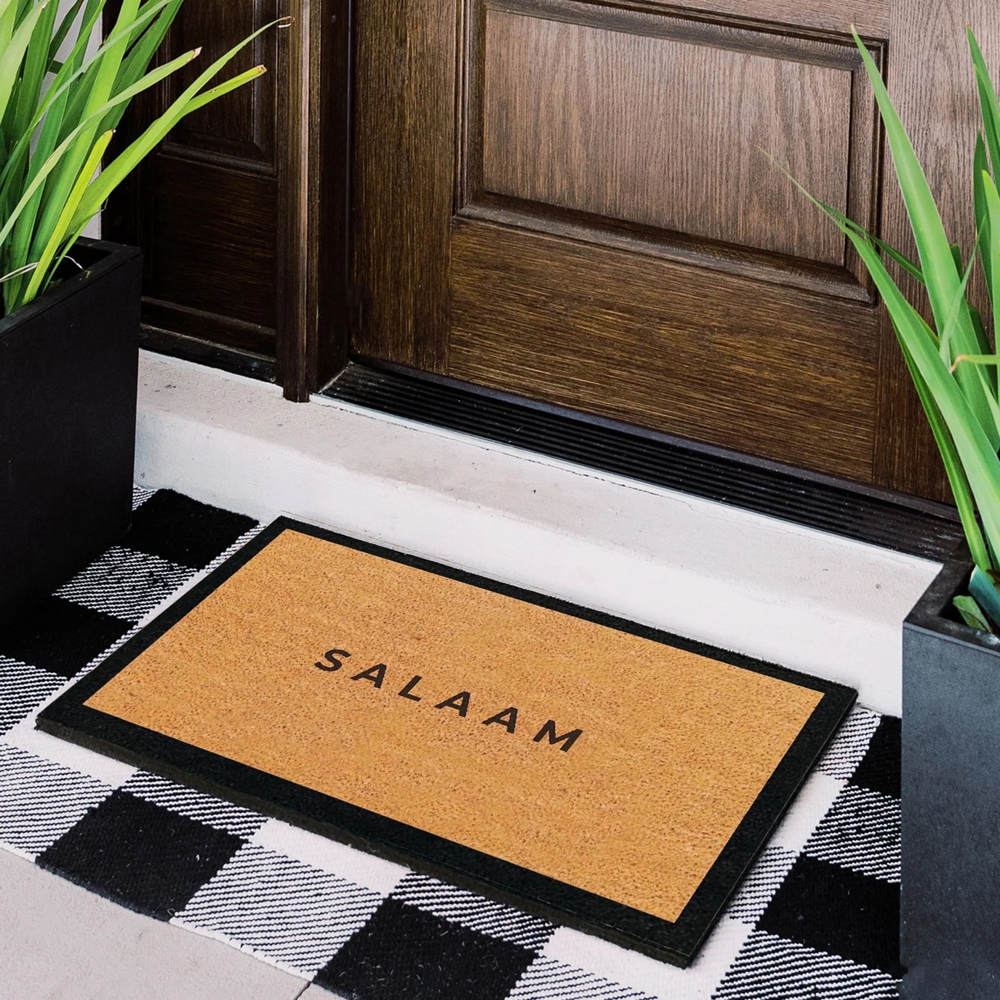 Peaceful Greeting Natural Coir Doormat