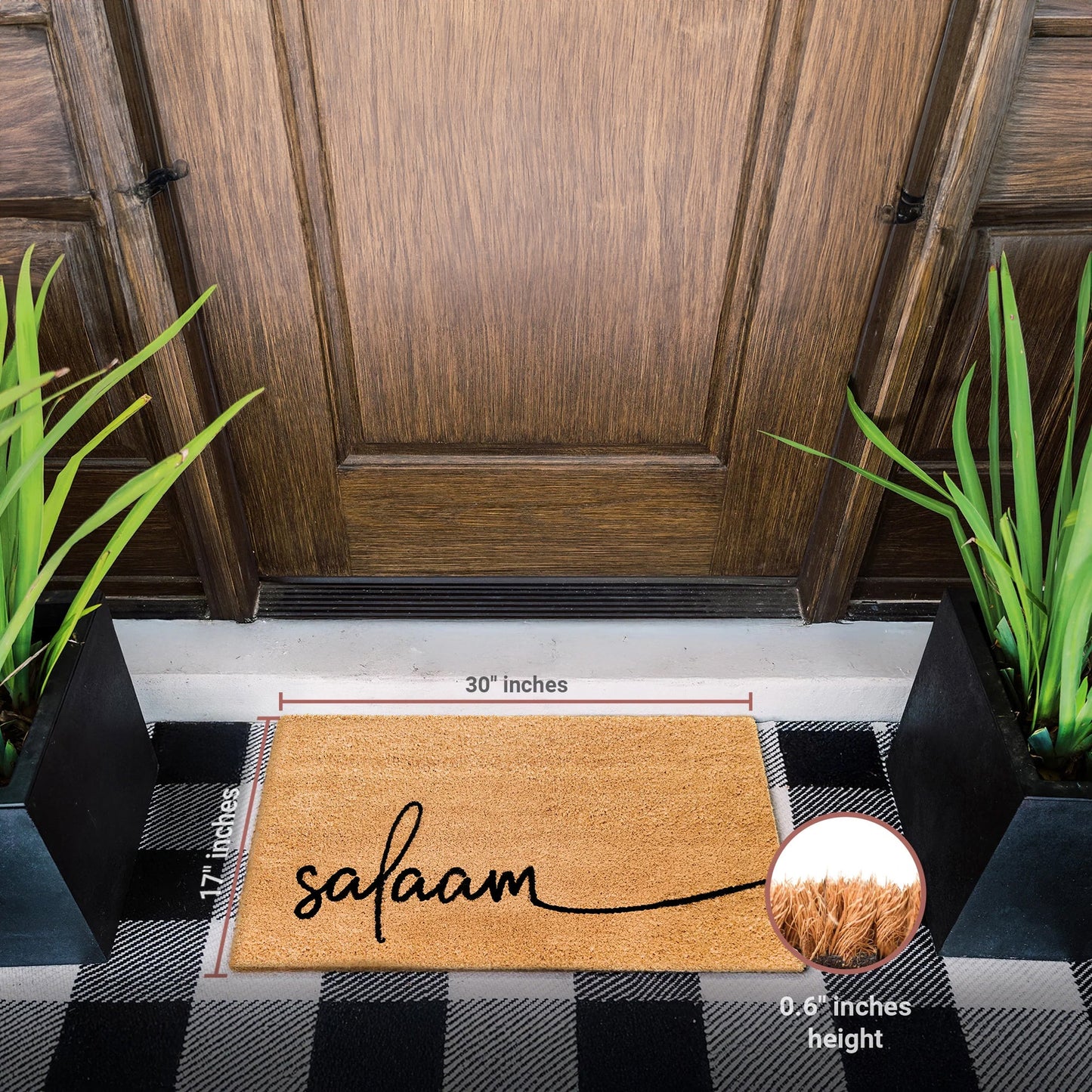 Classic Salaam Natural Coir Doormat