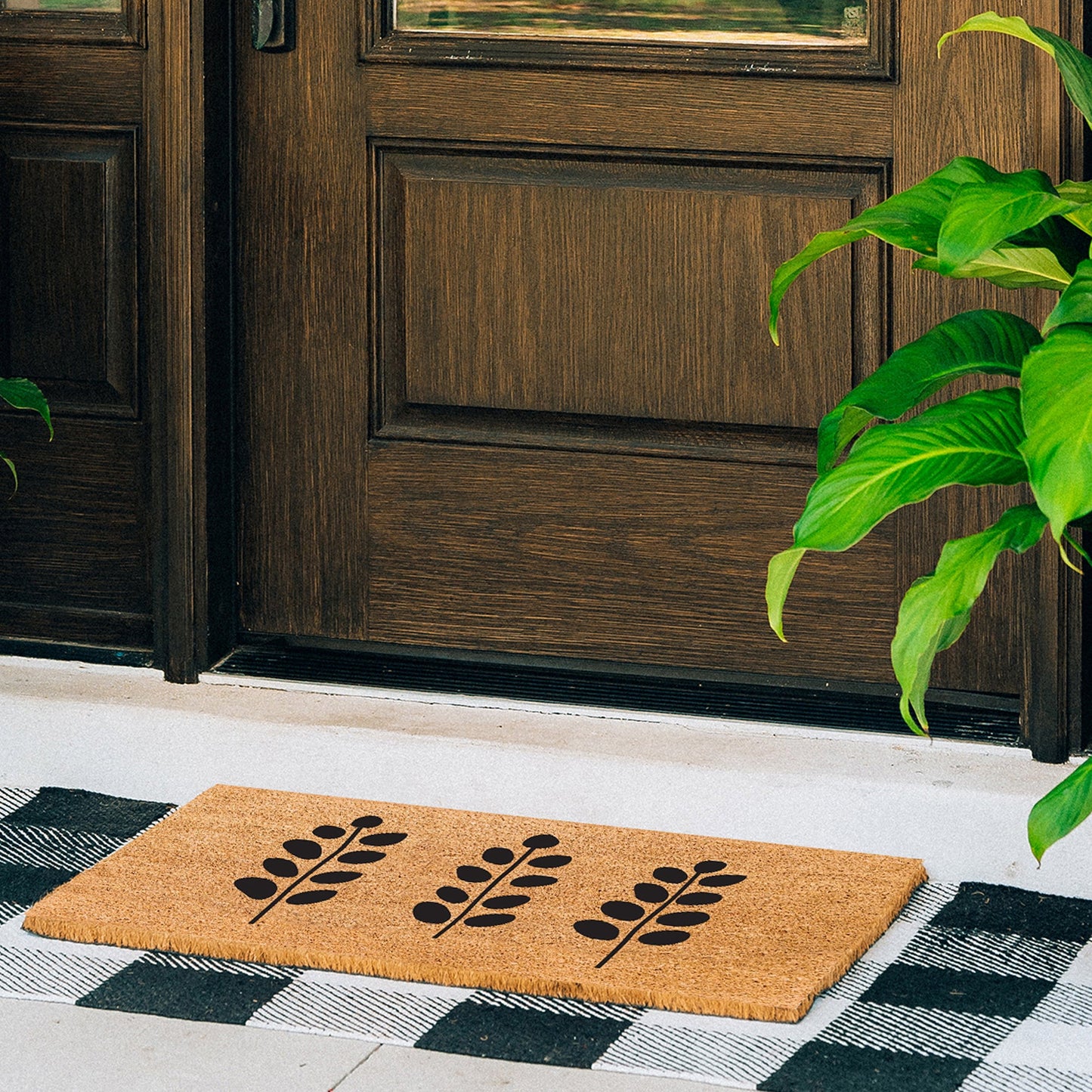 Silhouette Garden Natural Coir Doormat