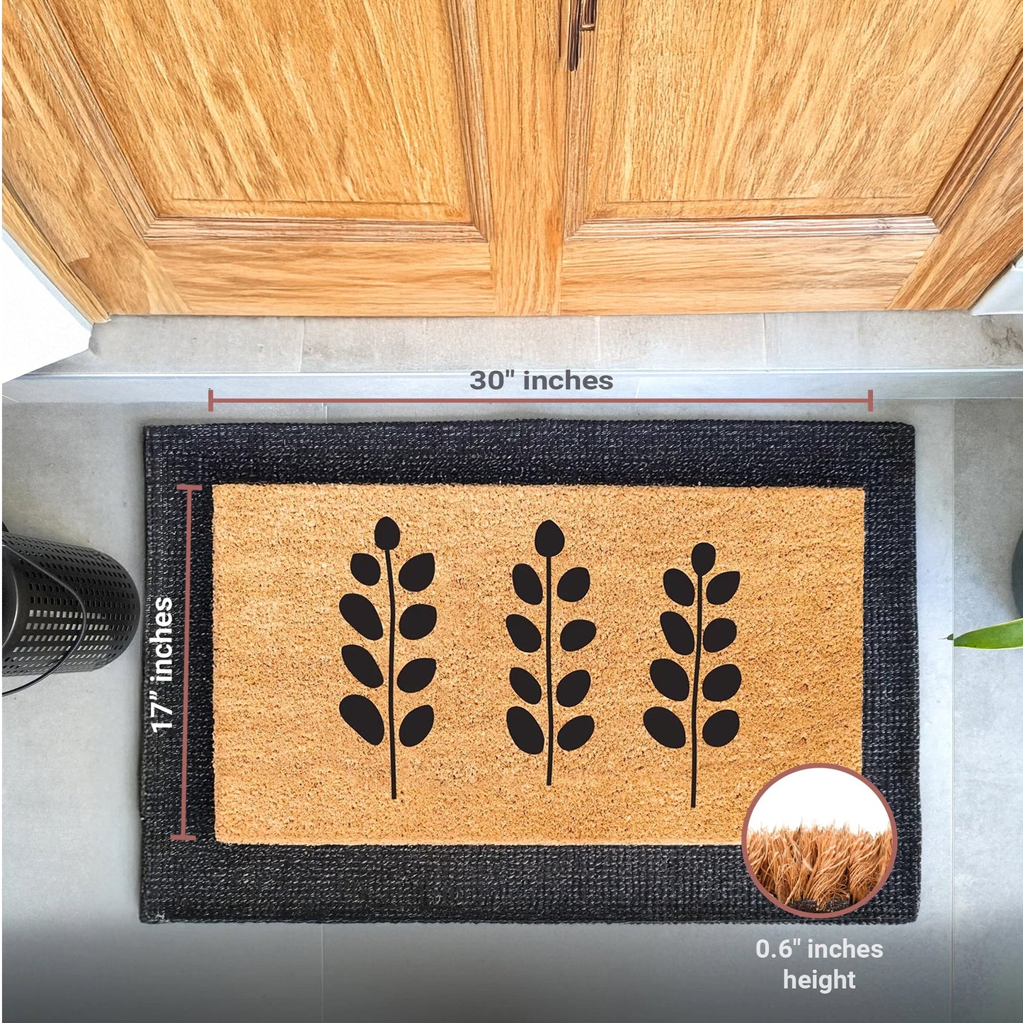 Silhouette Garden Natural Coir Doormat