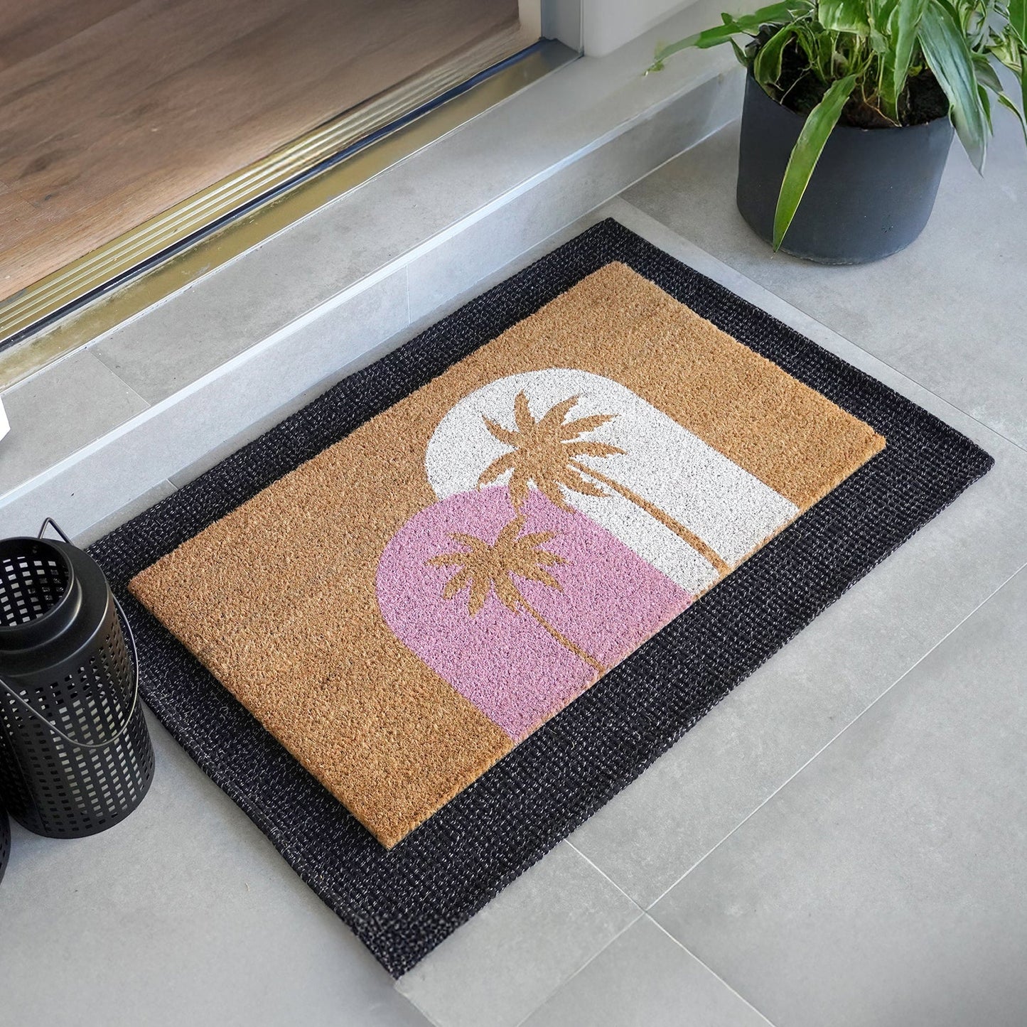 Sunset Palms Natural Coir Doormat