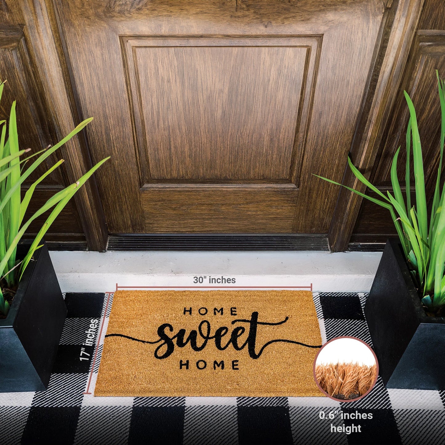 Sweet Home Natural Coir Doormat