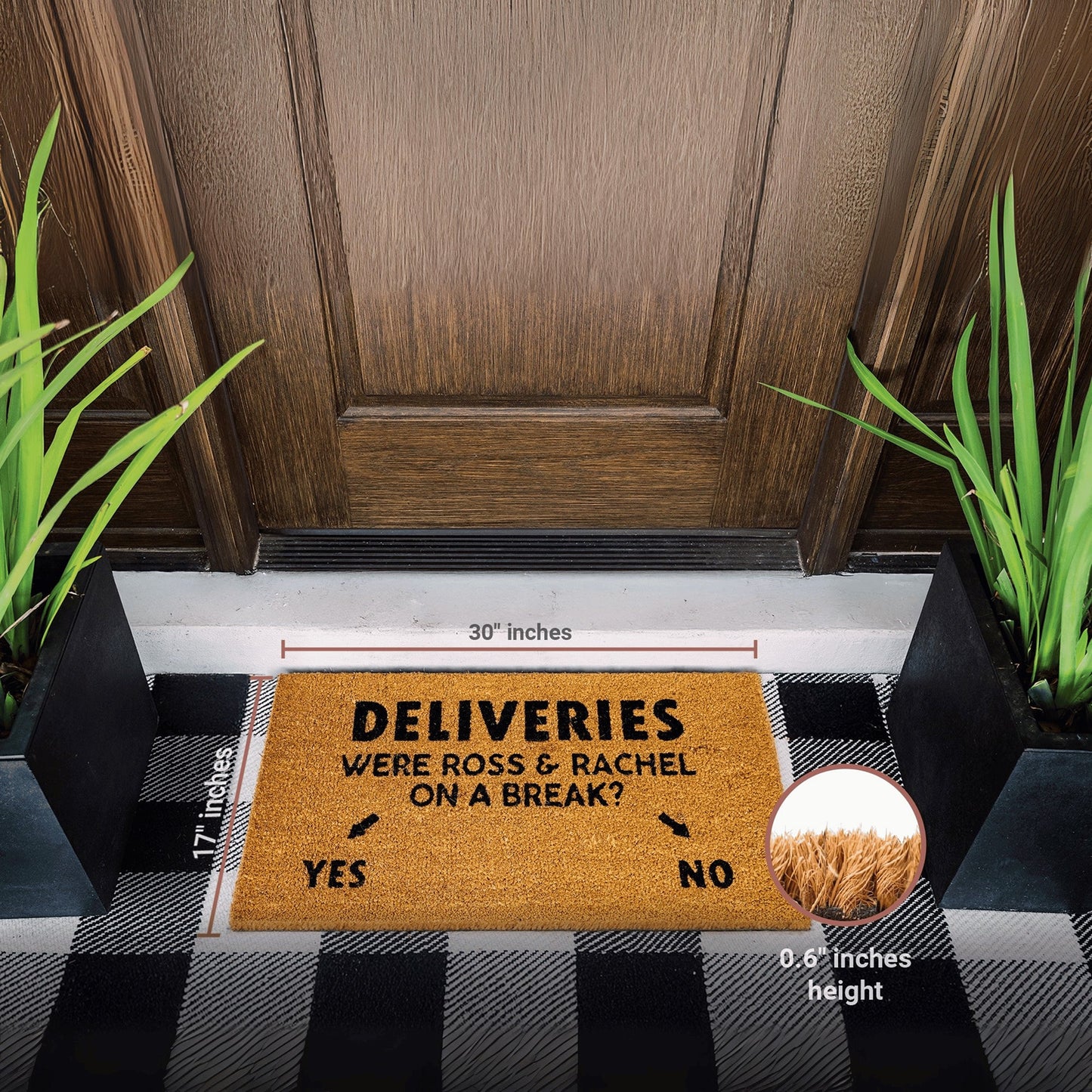 Delivery Dilemma Natural Coir Doormat