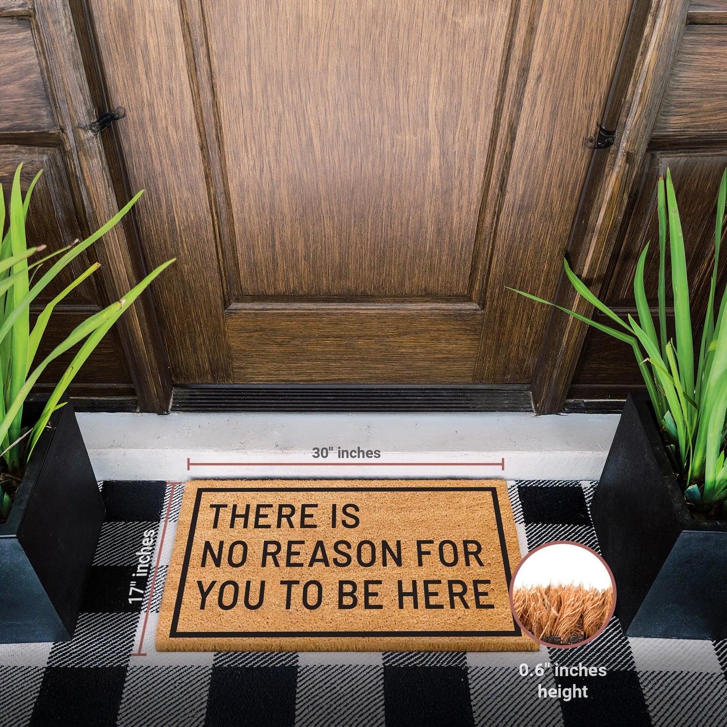 Unwarranted Arrival Natural Coir Doormat