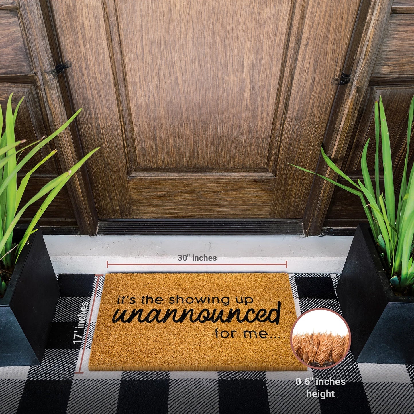 Spur-of-the-Moment Natural Coir Doormat