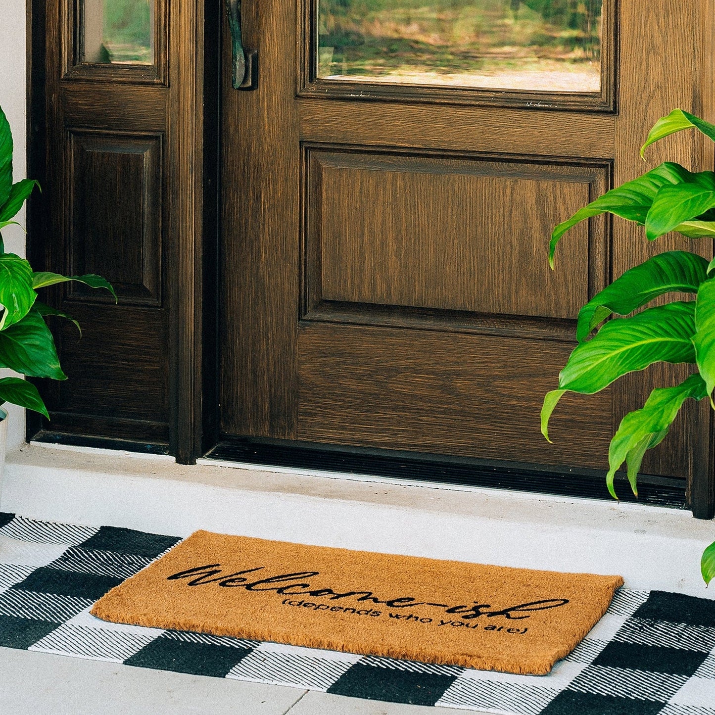 Welcome-ISH Natural Coir Doormat