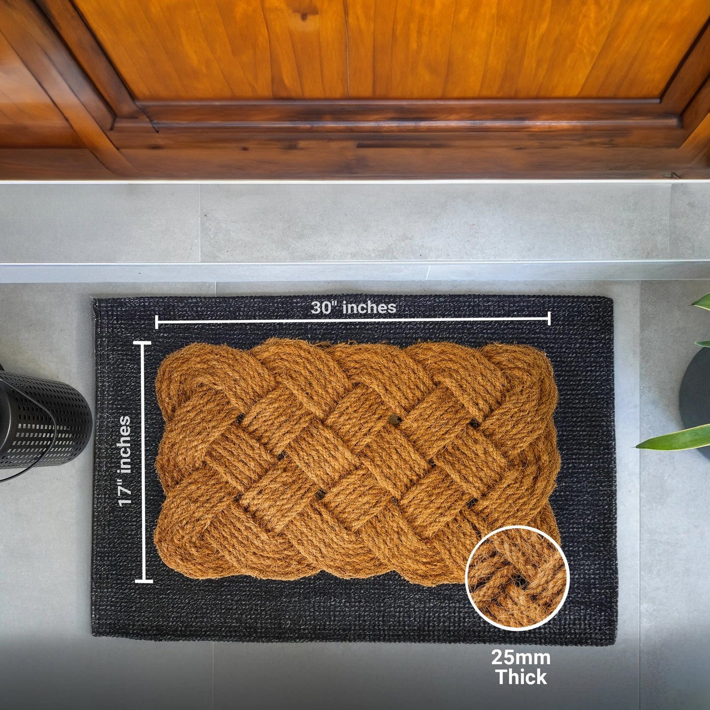 Rope Knot Natural Woven Doormat