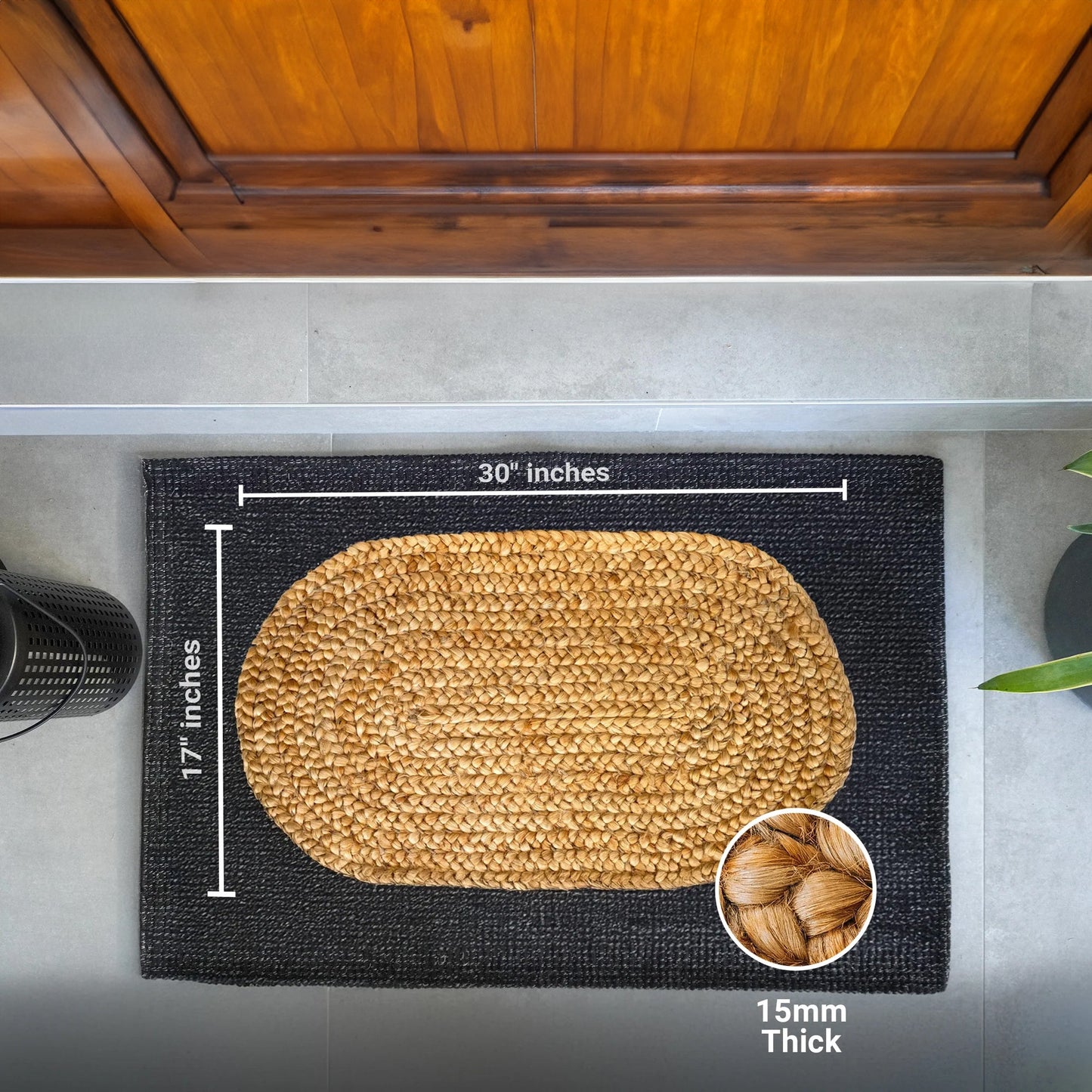 Rope Oval Natural Woven Doormat