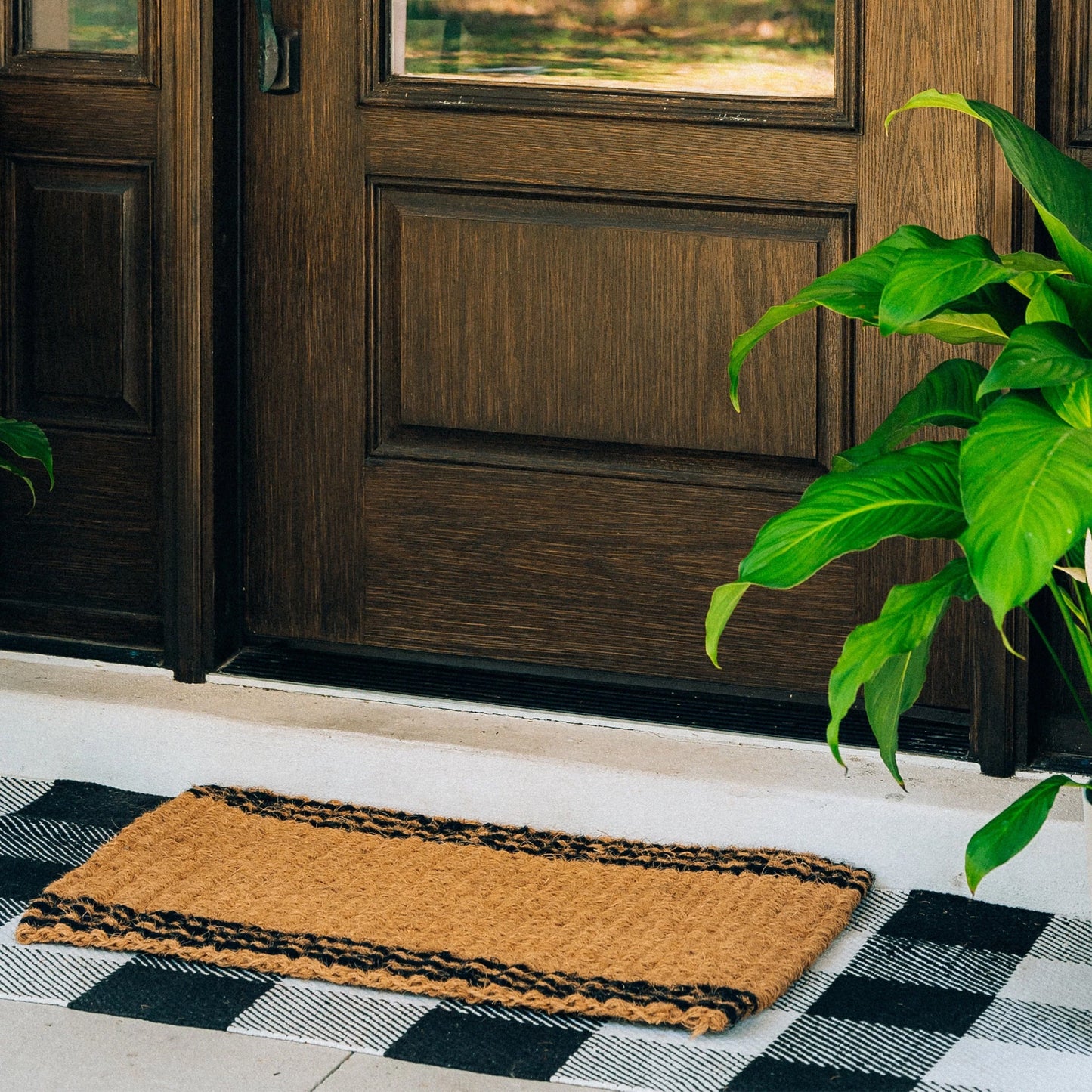 Rope Stripe Natural Woven Doormat
