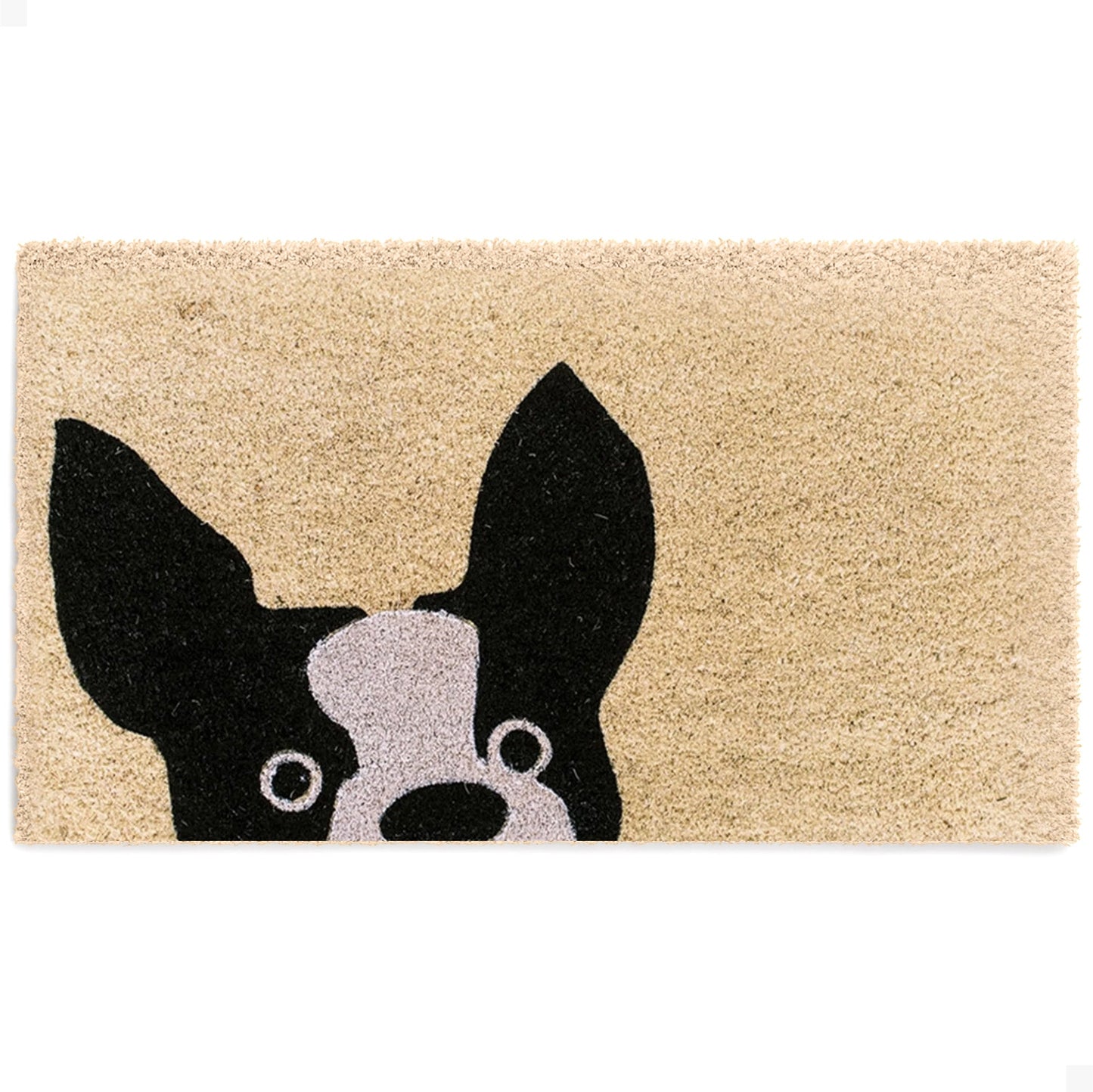 French Bulldog Natural Coir Doormat