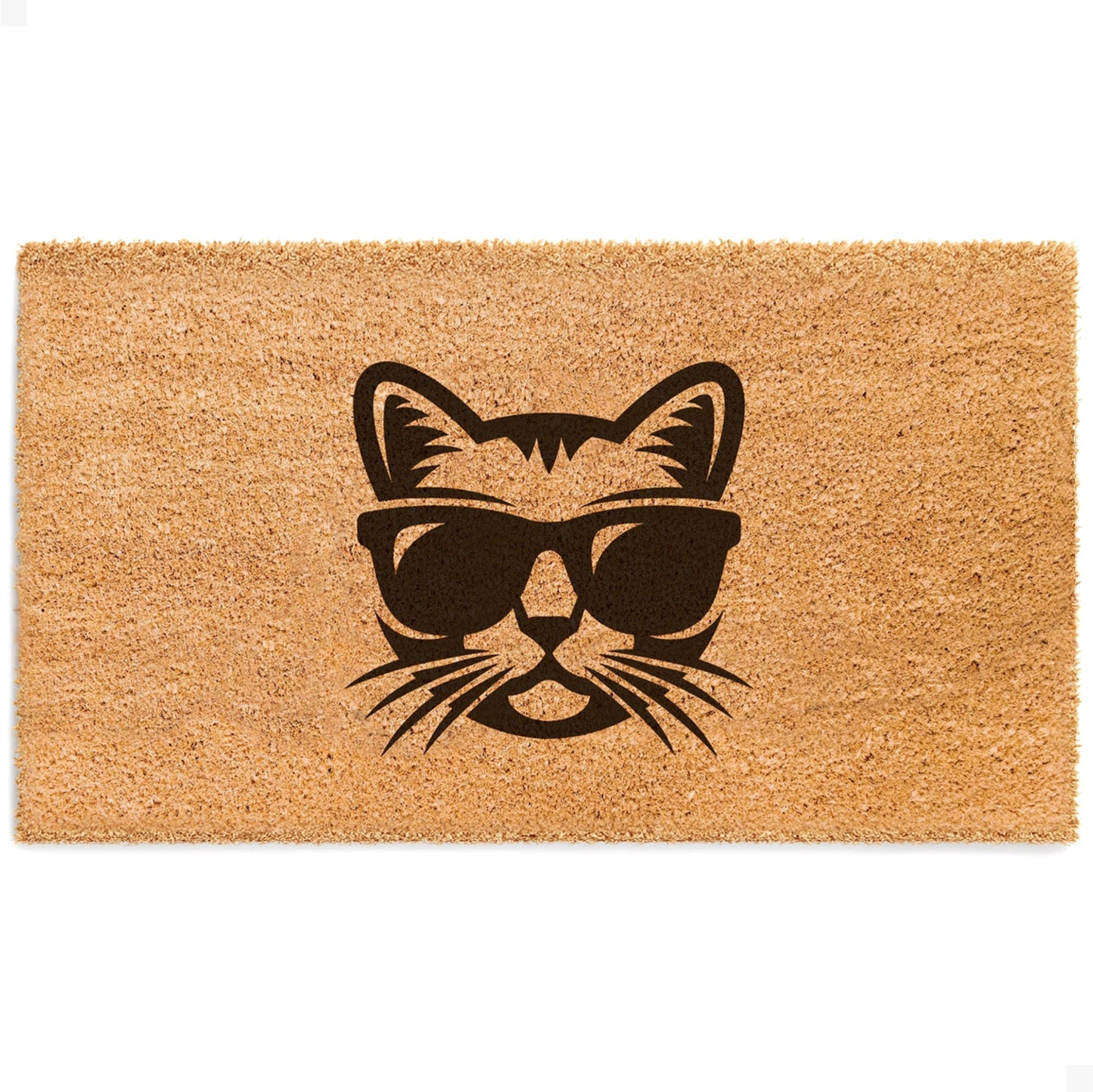 Whiskers Swag Natural Coir Doormat
