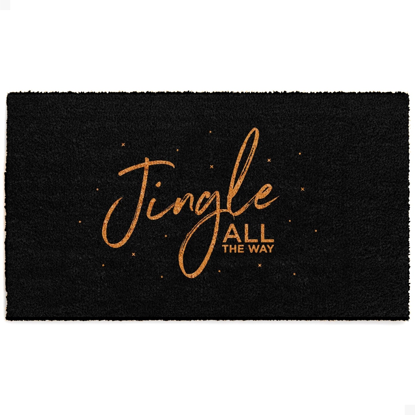 Midnight Jingle Natural Coir Doormat