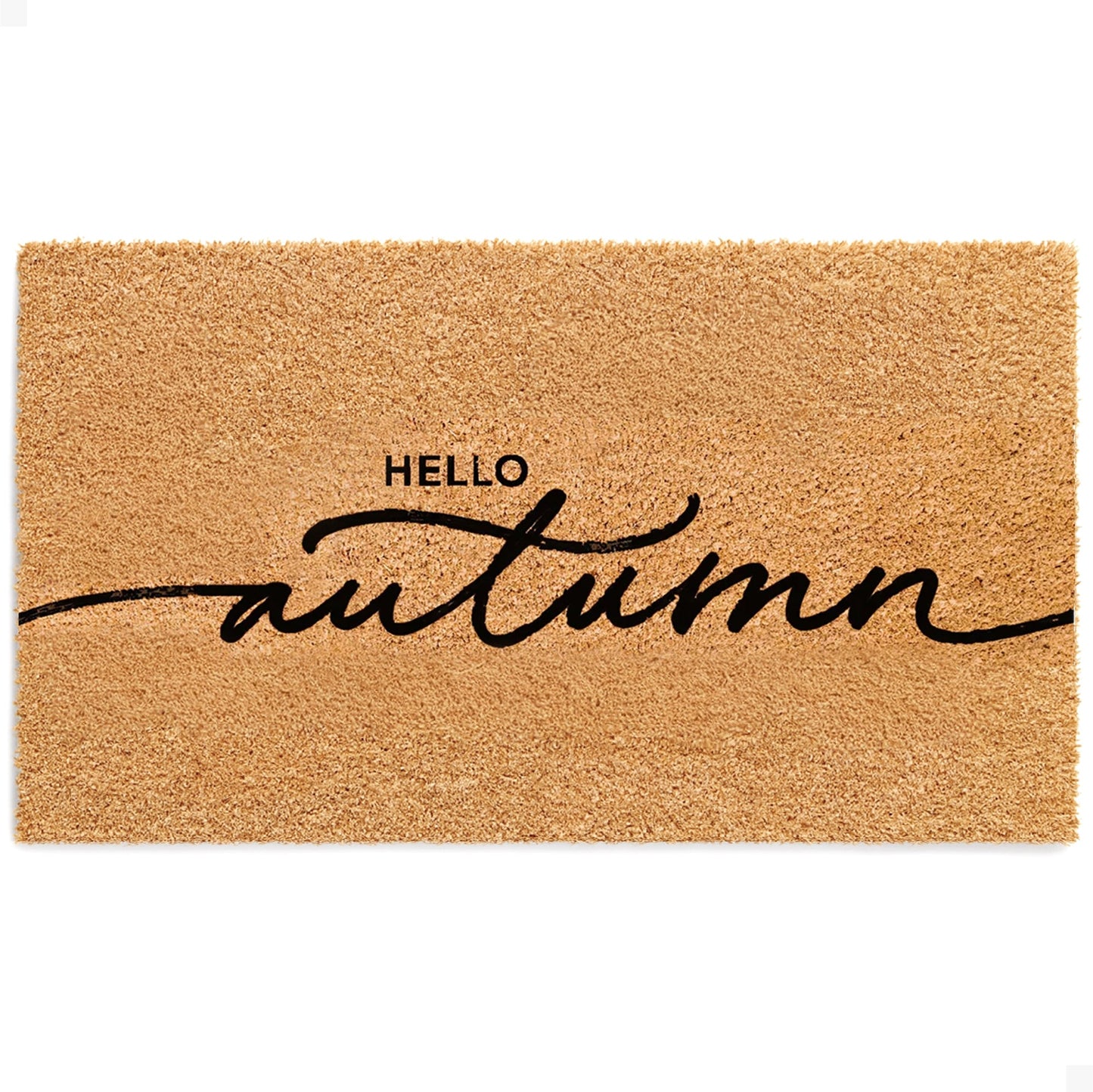 Hello Autumn Natural Coir Doormat