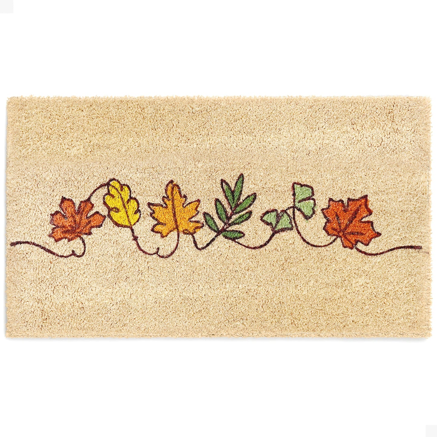 Autumn Whispers Natural Coir Doormat
