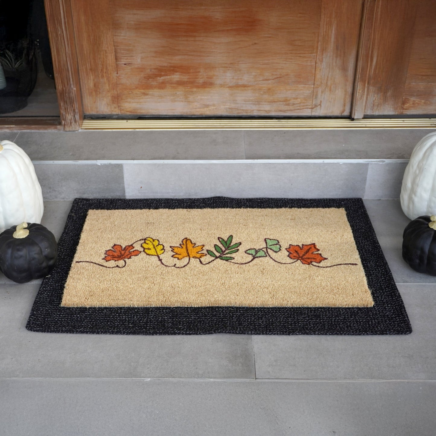 Autumn Whispers Natural Coir Doormat