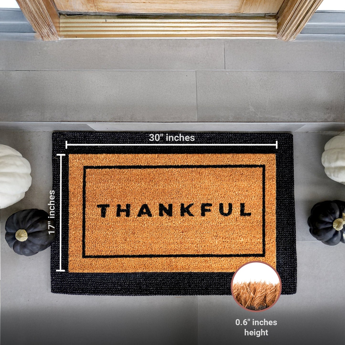 Thankful Natural Coir Doormat