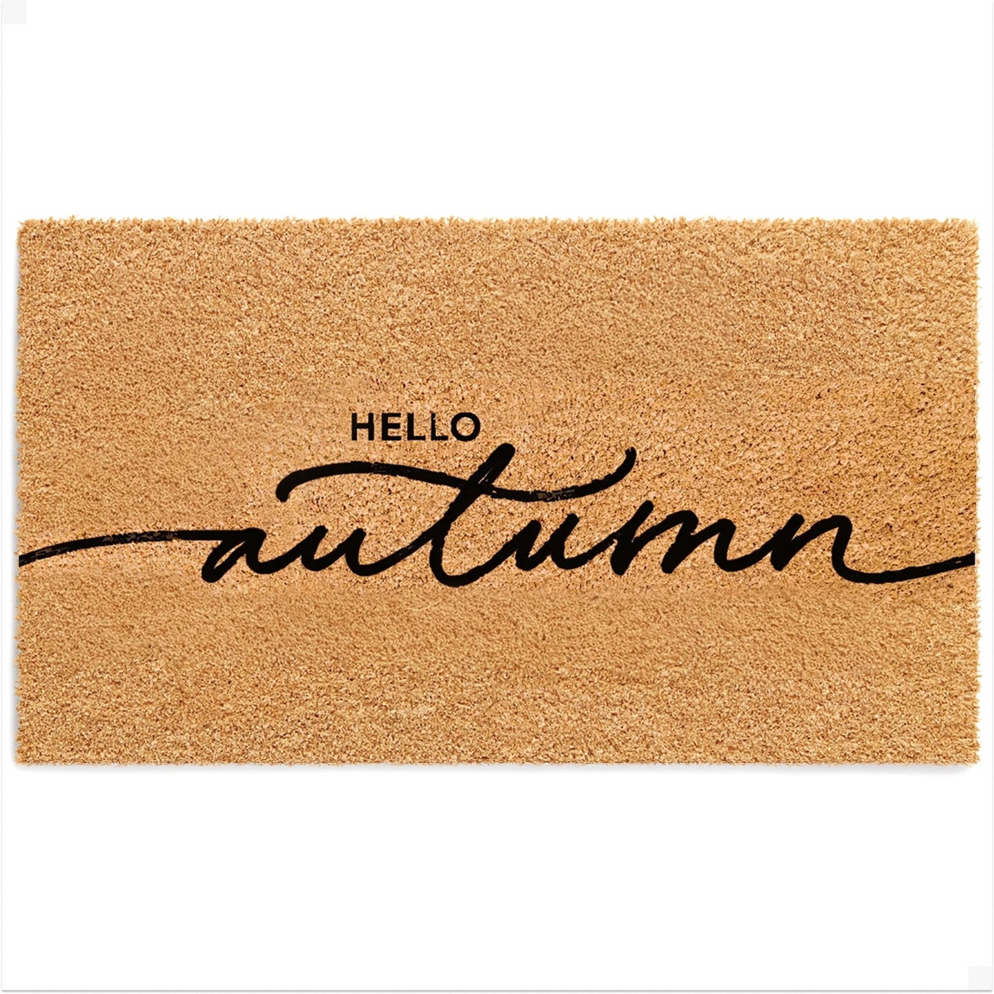 Hello Autumn Natural Coir Doormat