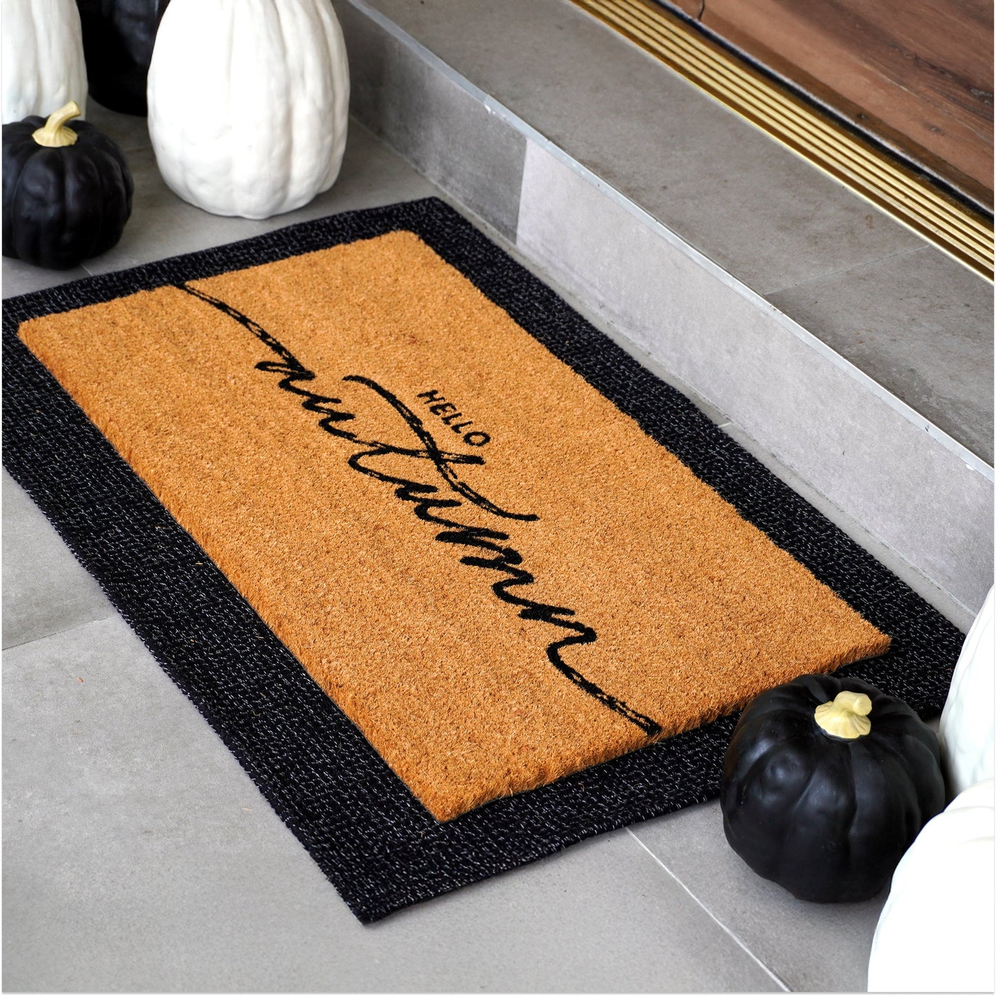 Hello Autumn Natural Coir Doormat