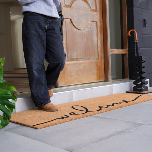 Panoramic Greeting Natural Coir Doormat