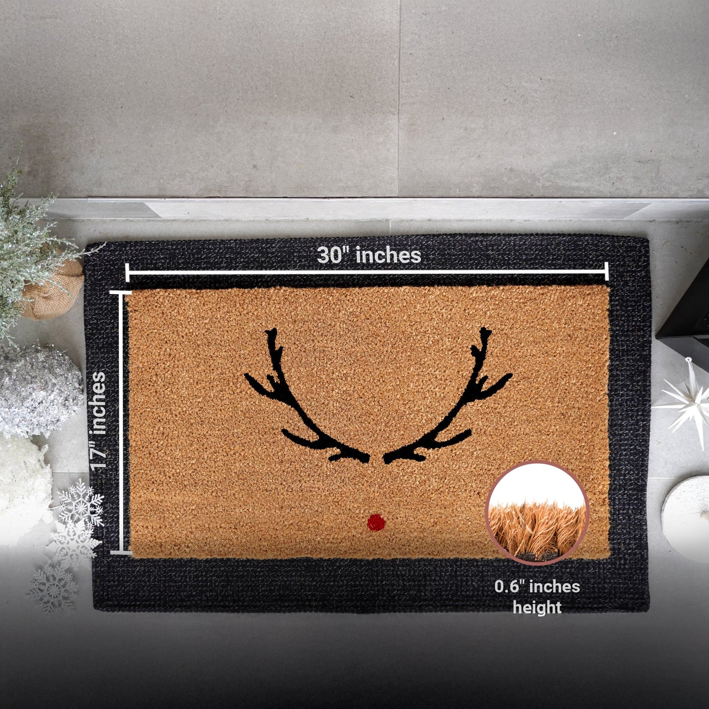 Reindeer Natural Coir Doormat