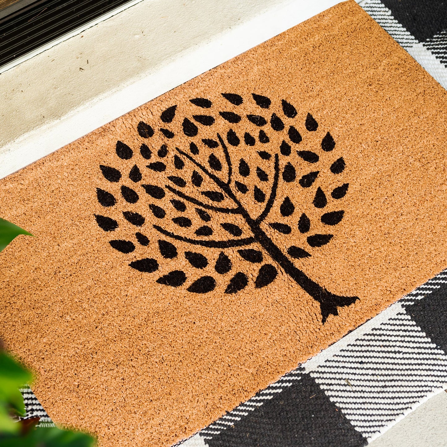 Tree of Life Natural Coir Doormat