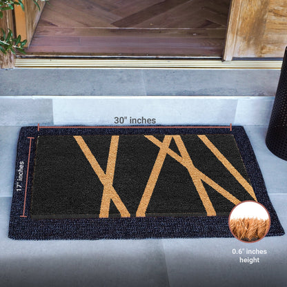 Metro Angles Natural Coir Doormat - 17x30