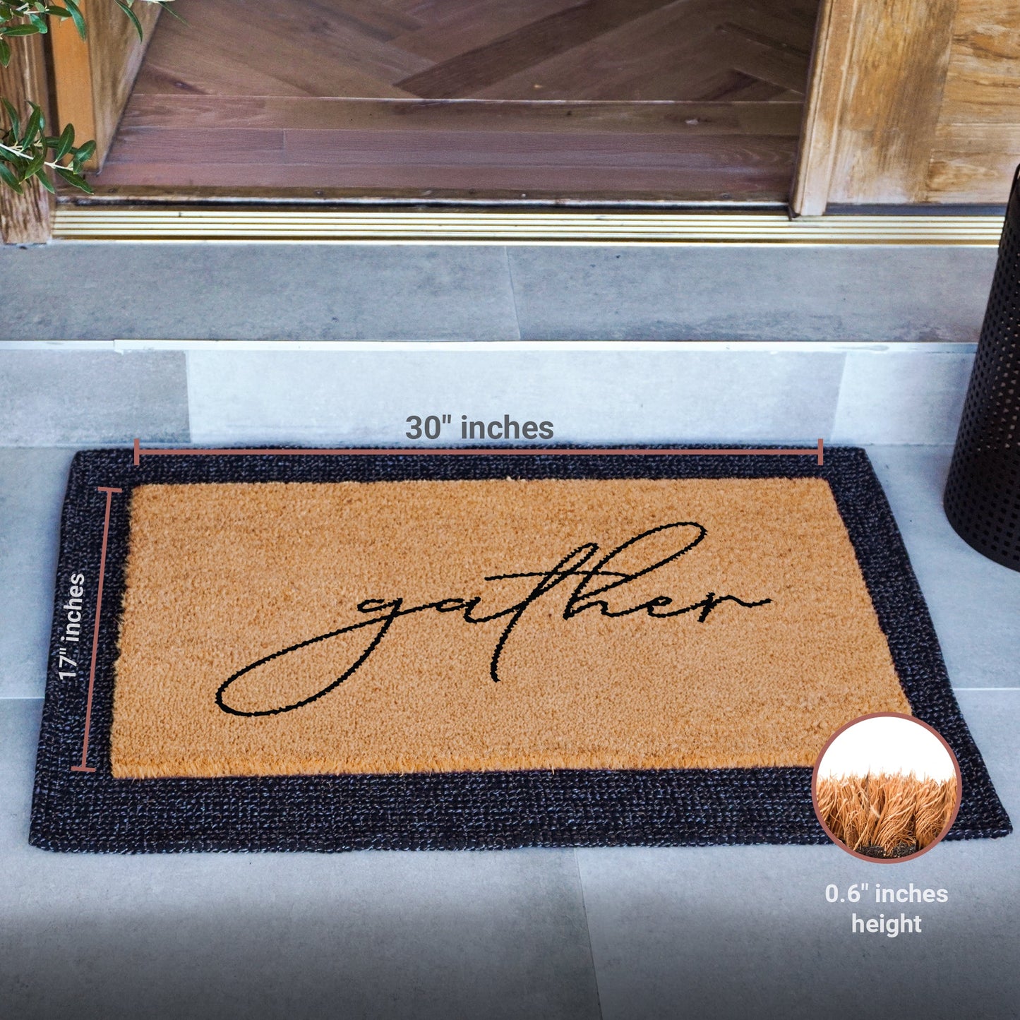 gather Natural Coir Doormat - 17x30