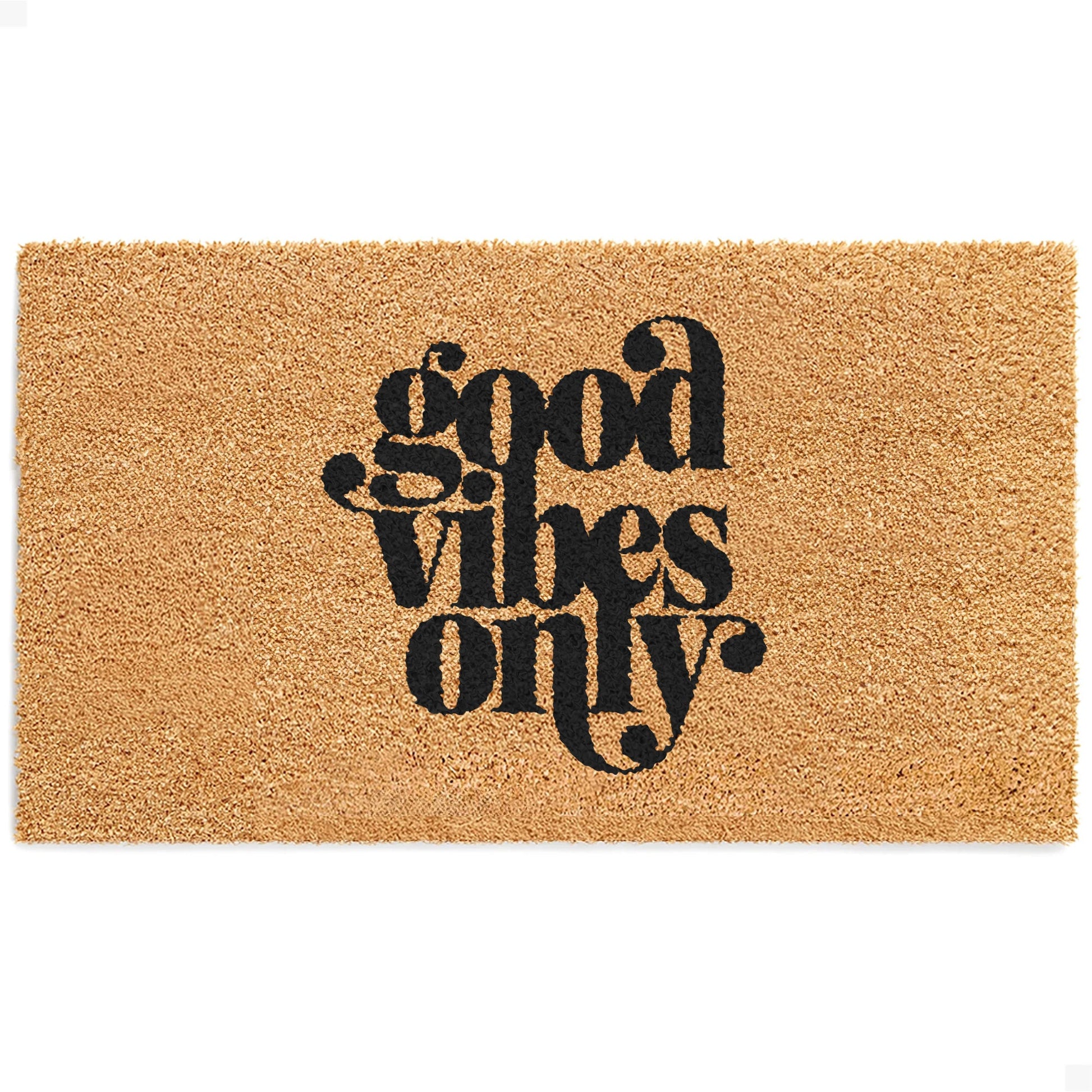 Good Vibes Only Natural Coir Doormat - 17x30
