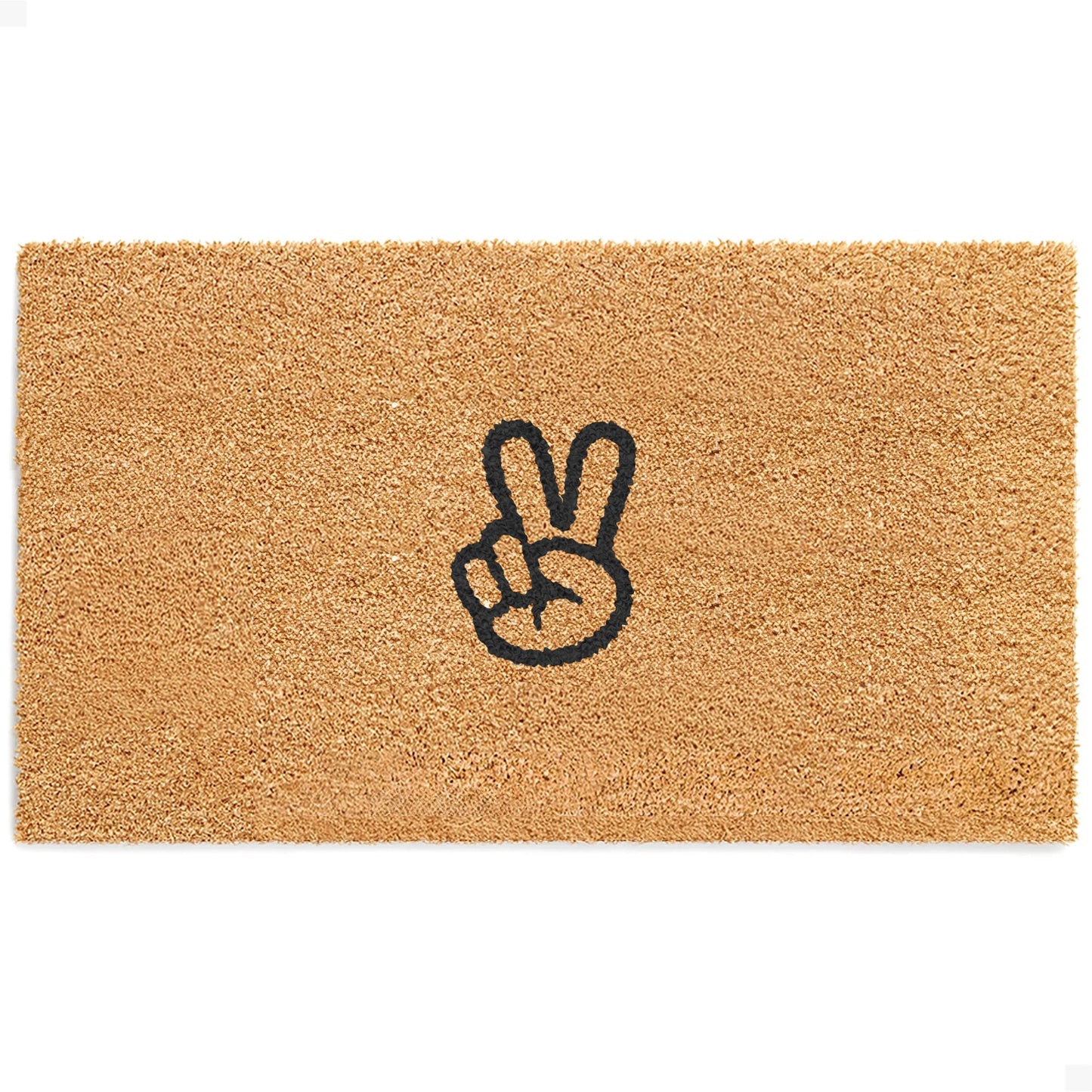 Peace Out Natural Coir Doormat - 17x30