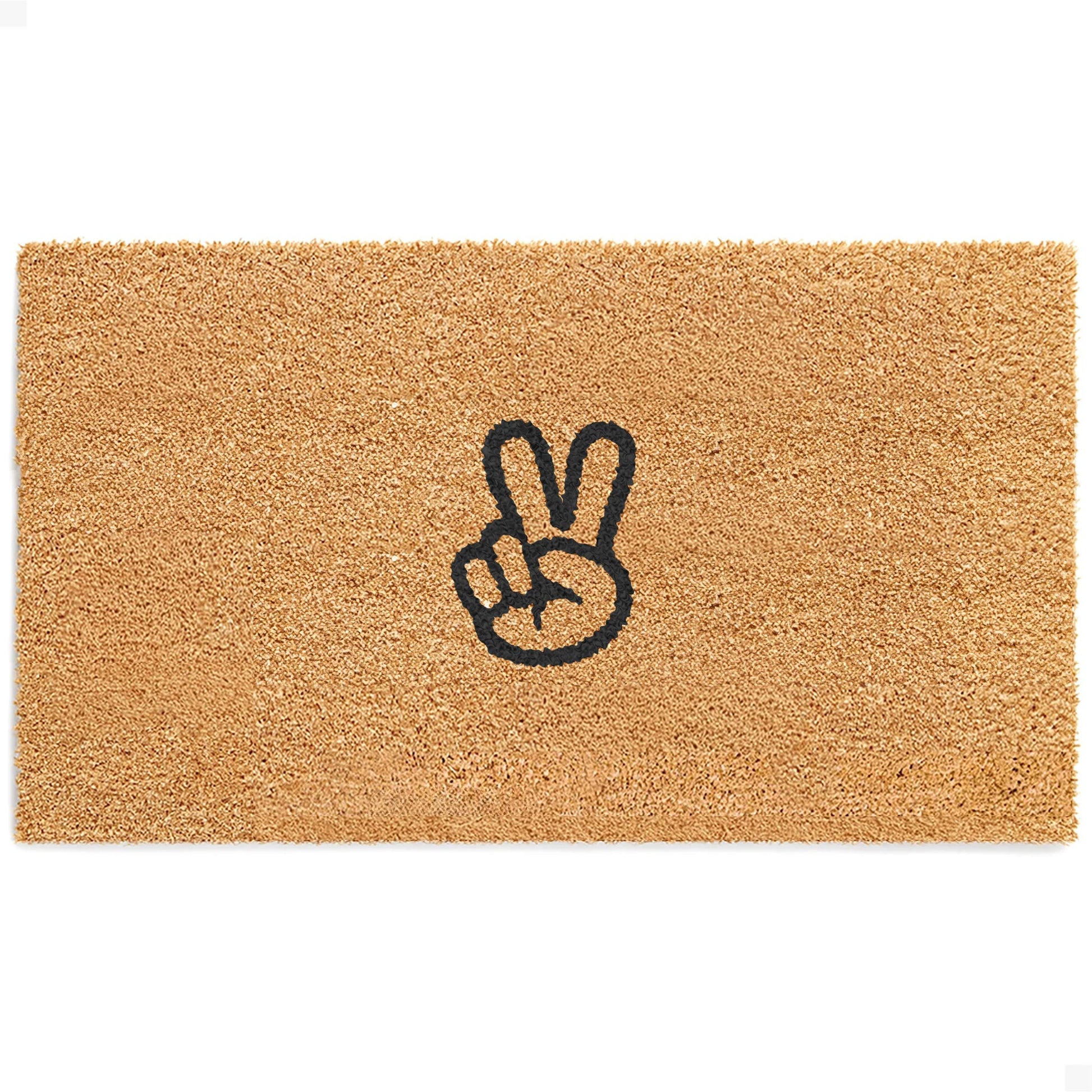 Peace Out Natural Coir Doormat - 17x30