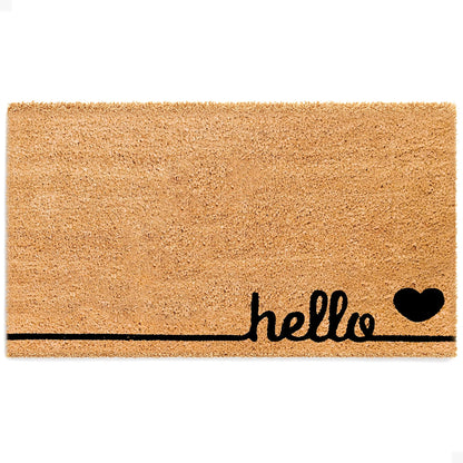 hello love Natural Coir Doormat