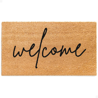 Warm Welcome Natural Coir Doormat - 17x30