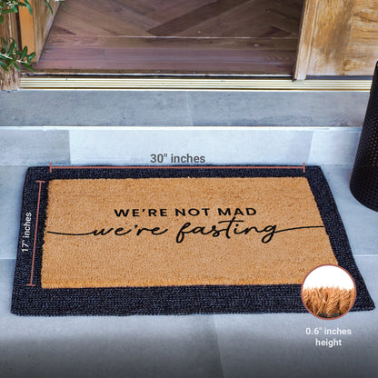 Not Mad, Just Fasting Natural Coir Doormat - 17x30